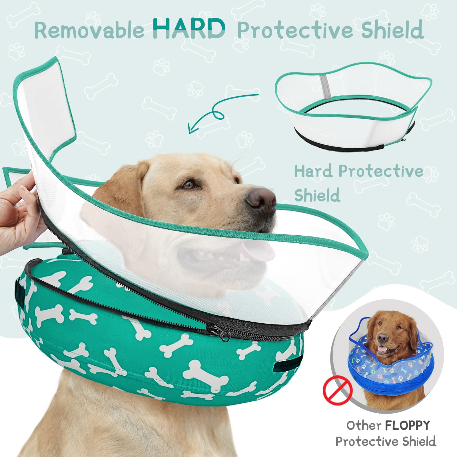 Supet collier donut housse zippée amovible lavable pour hygiène rapide