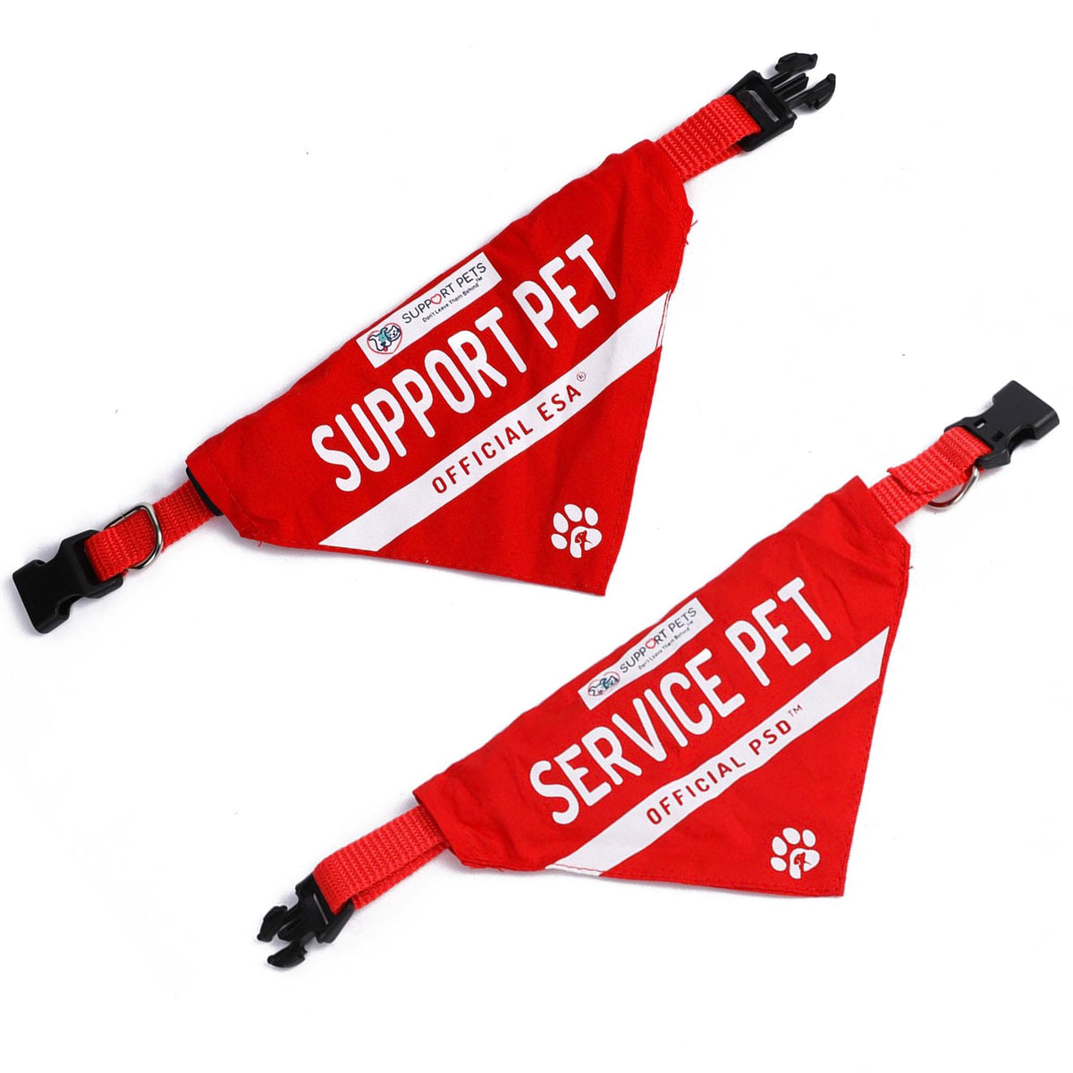 Support Pets face avant montrant texte ESA PSD pour identification rapide