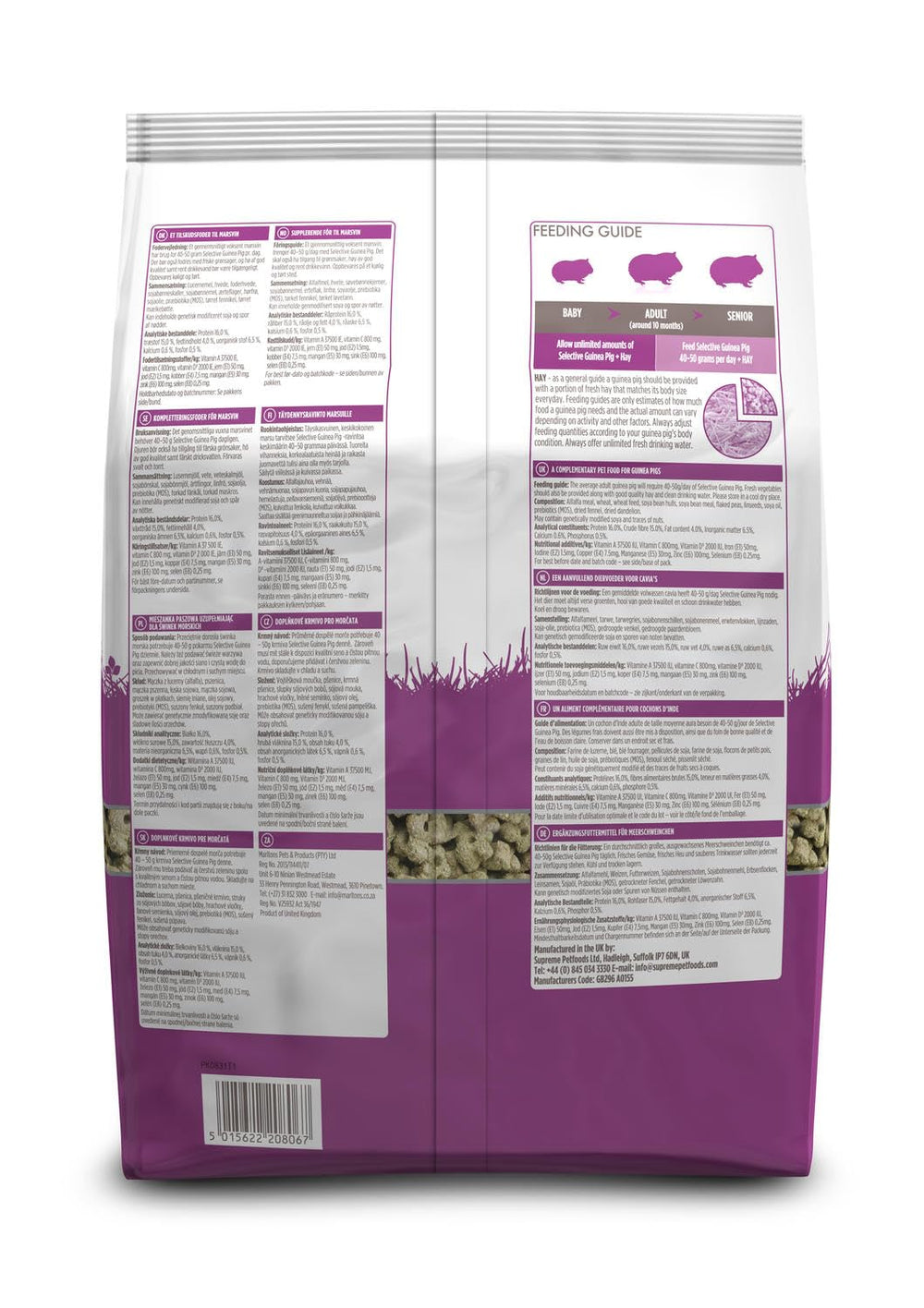 Supreme Petfoods cochon d'Inde mangeant montrant appétence et vitalité