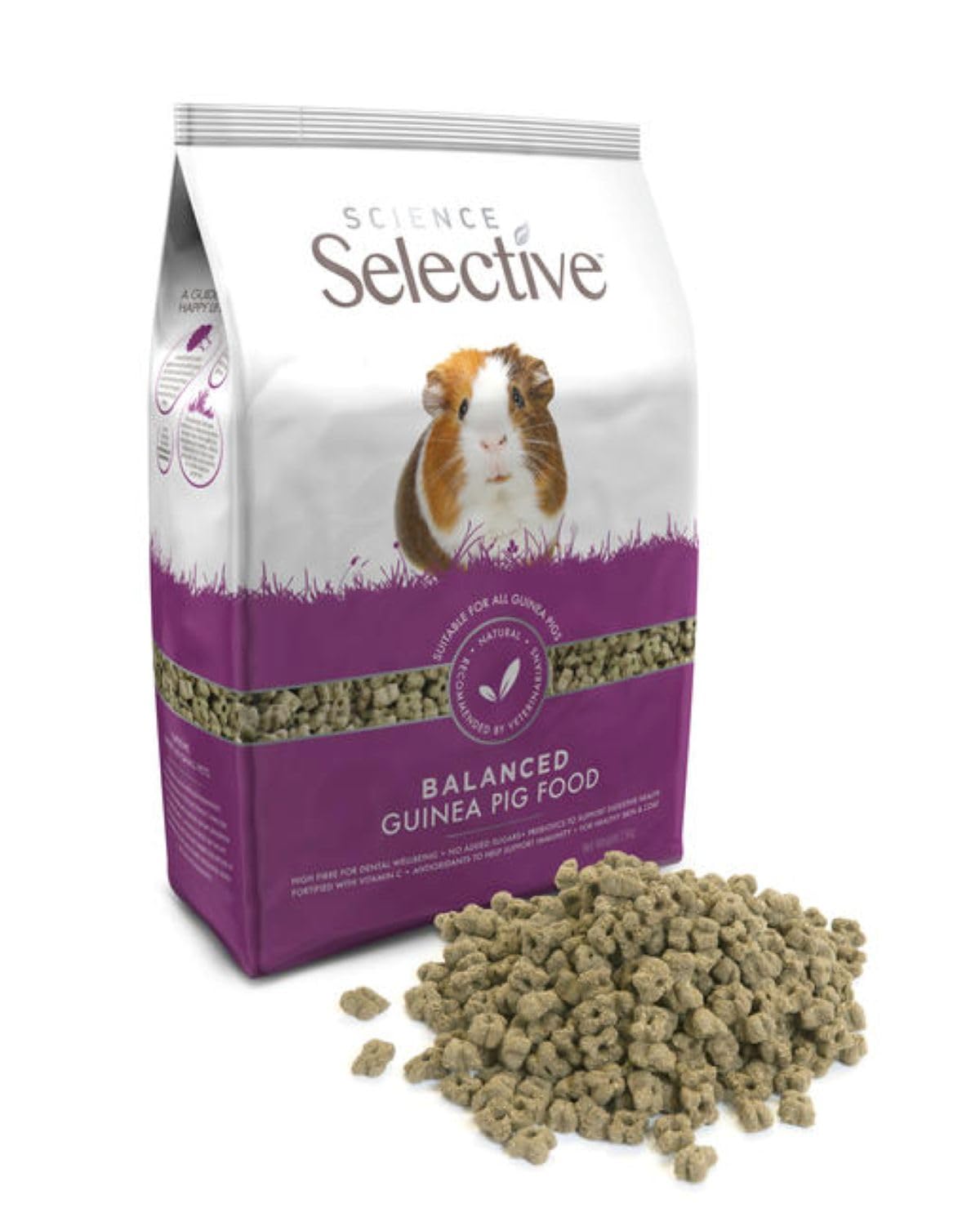 Supreme Petfoods sac ouvert révélant granulés uniformes bénéfiques pour alimentation