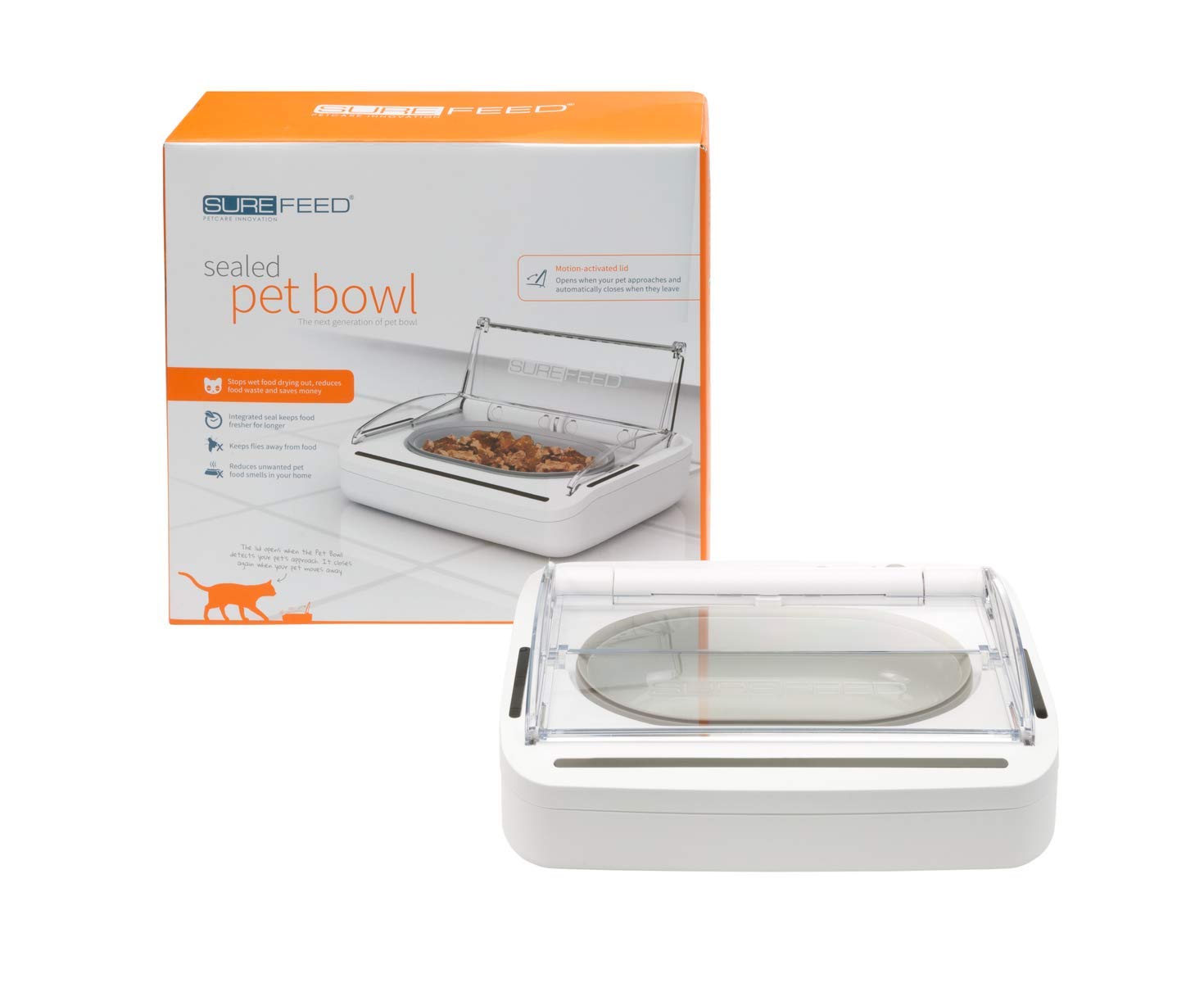 SureFlap gamelle SureFeed comparaison taille avec une main pratique