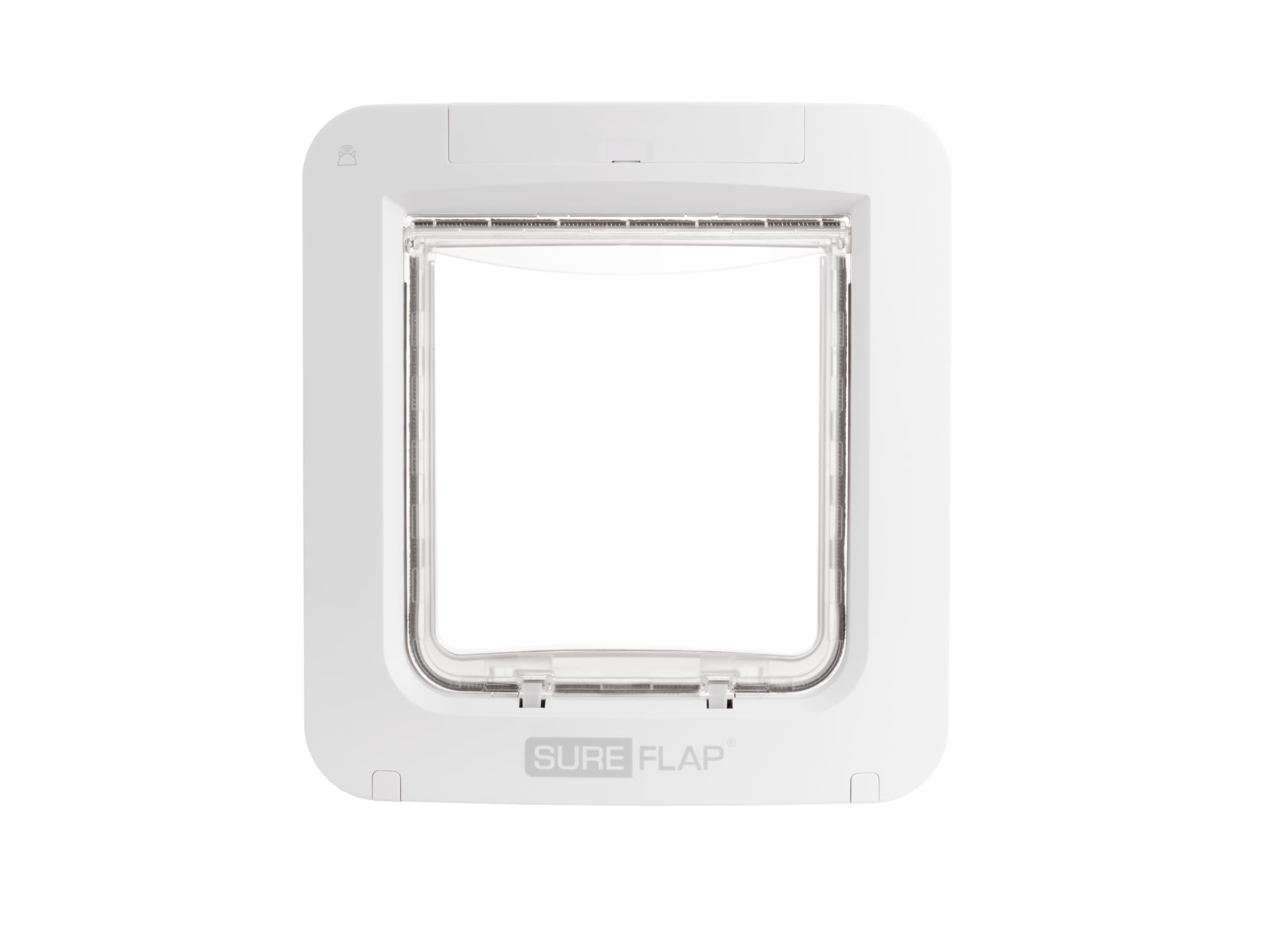 SureFlap portillon face avant montrant la lecture de puce et sécurité d'accès
