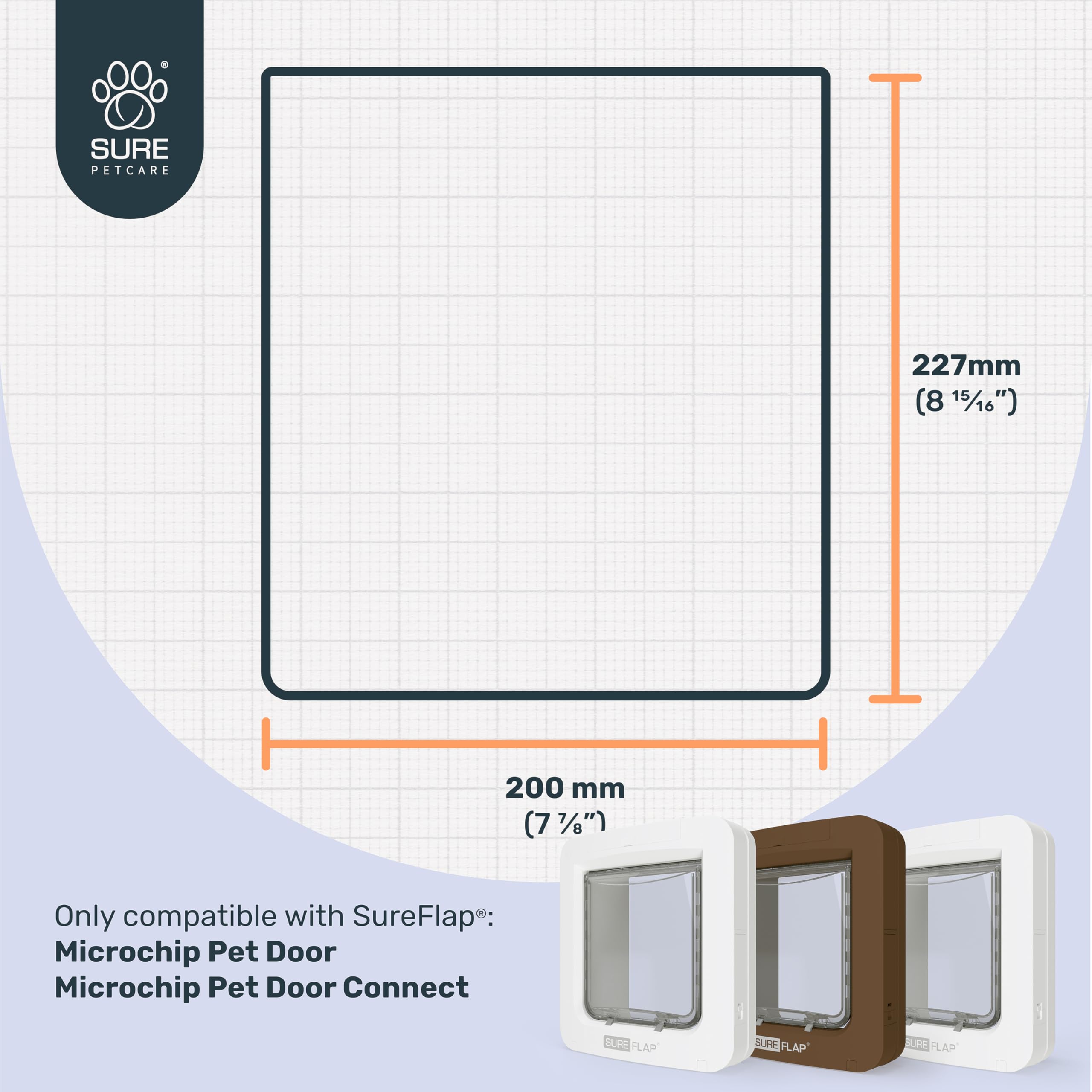SureFlap rallonge tunnel gros plan sur matériau blanc durable et ajustable