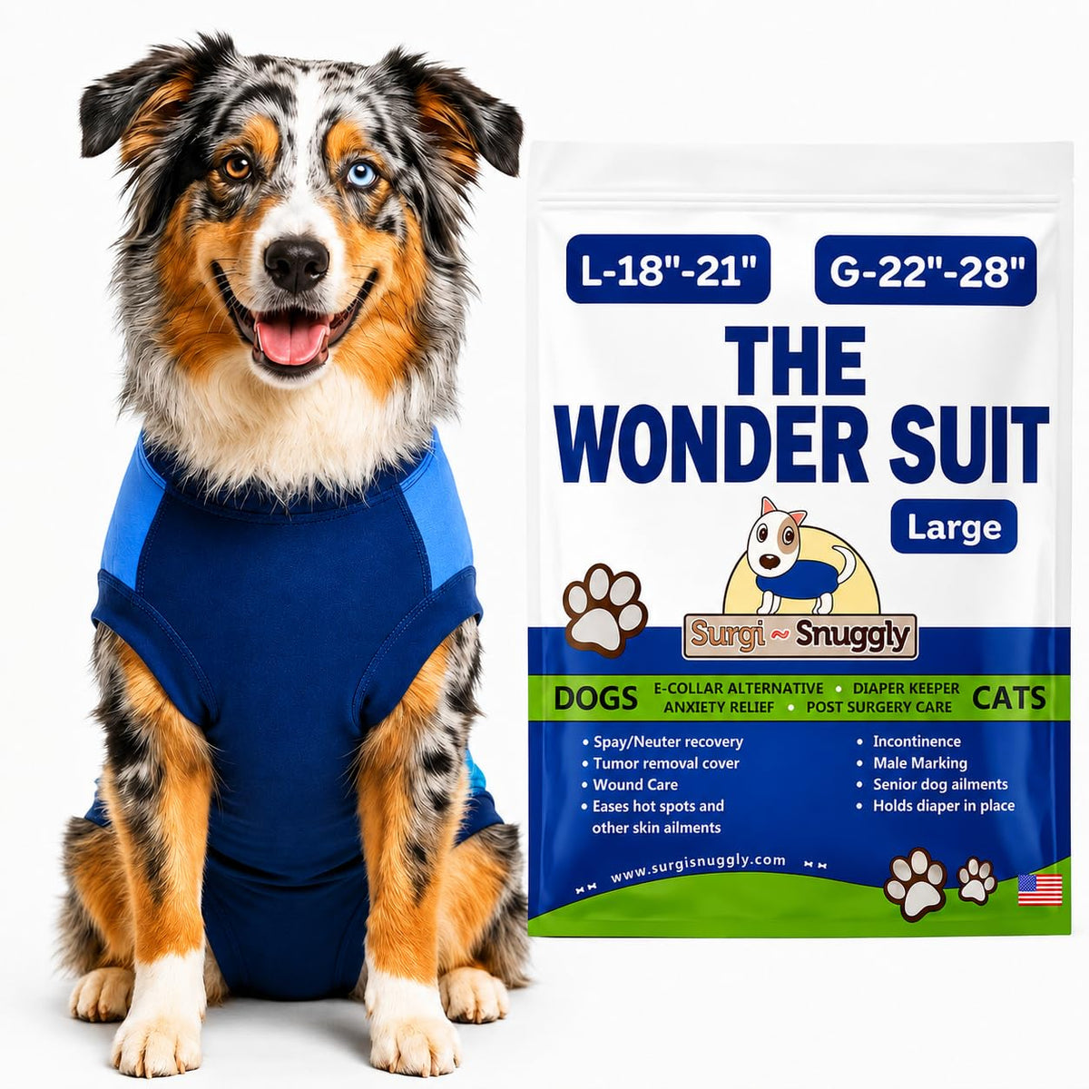 Surgi~Snuggly vue avant combinaison L offrant protection confortable