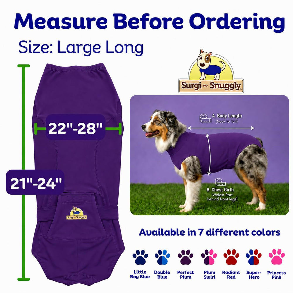 Surgi~Snuggly LL étiquette et informations prouvant qualité vétérinaire