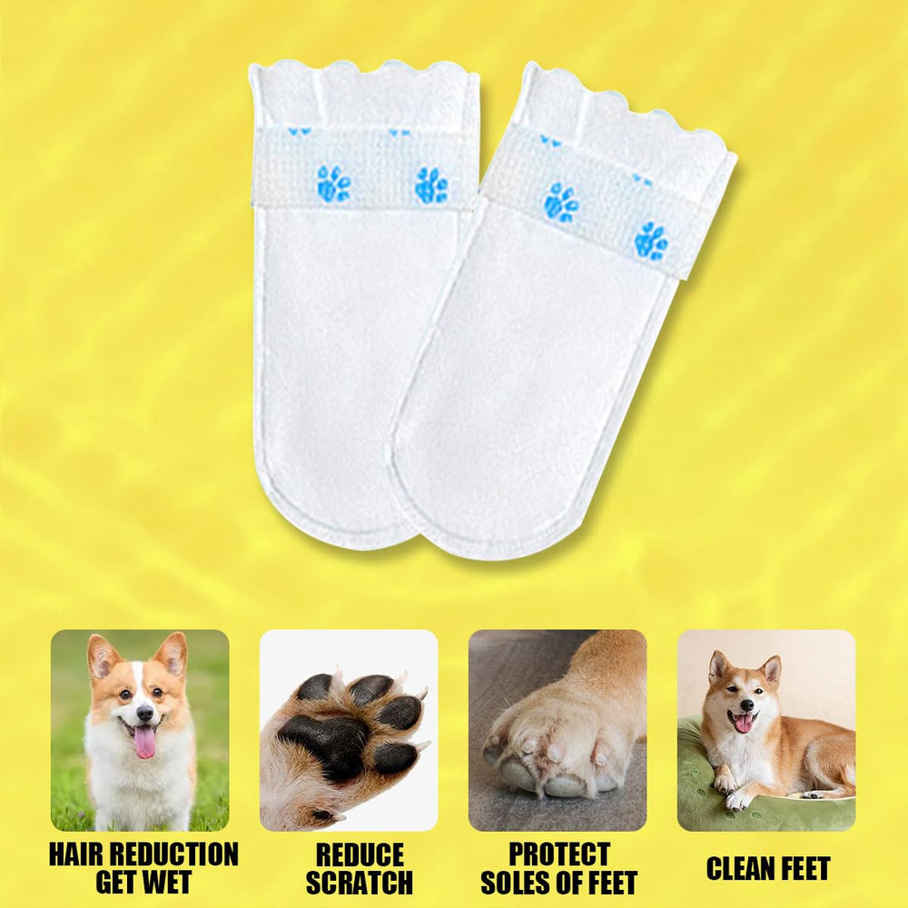 Suxgumoe bottine portée sur patte de chien en extérieur, protection contre saleté