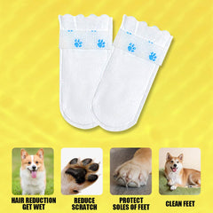 Suxgumoe bottine portée sur patte de chien en extérieur, protection contre saleté