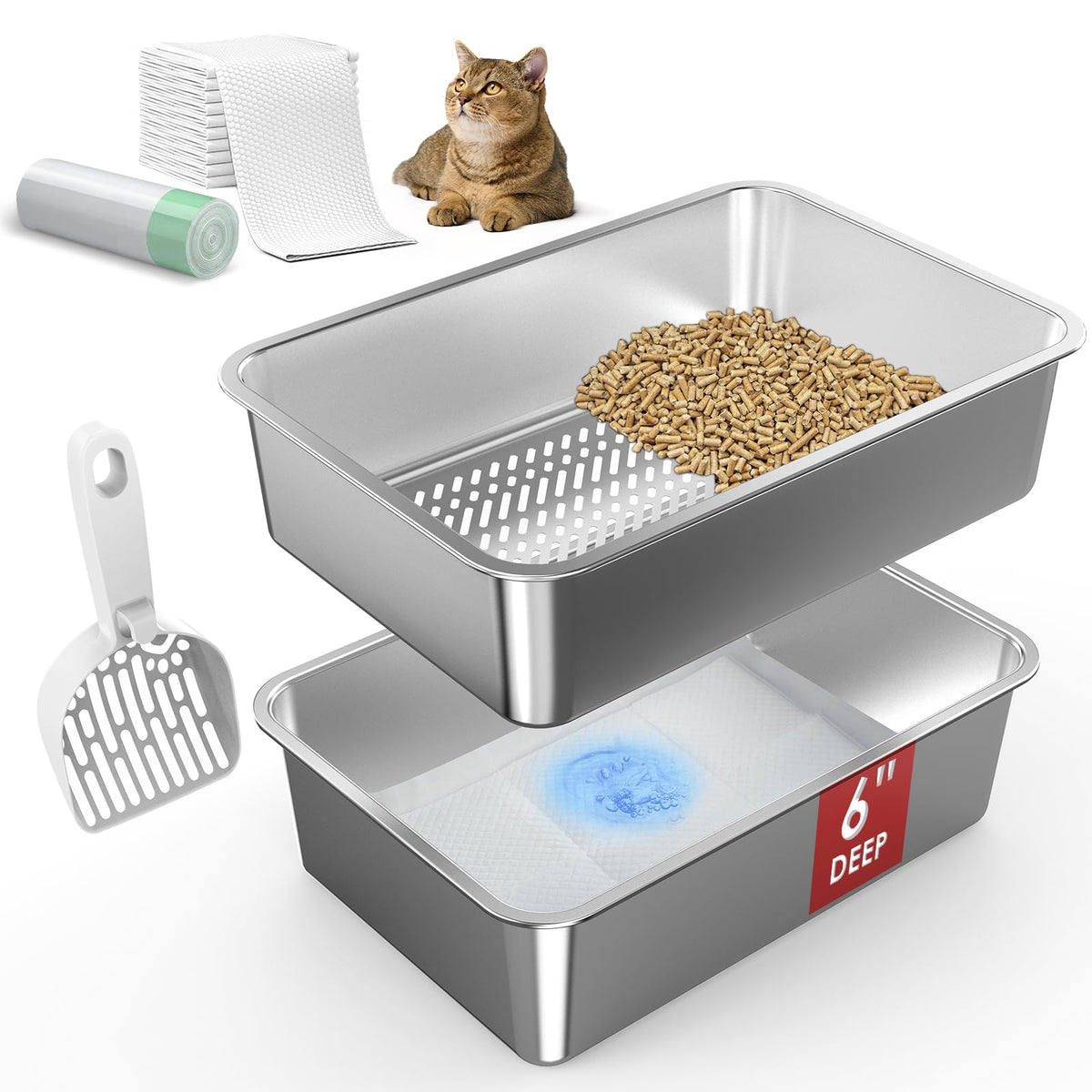 suzzipaws bac inox face avant robuste et hygiénique bénéfice entretien facile
