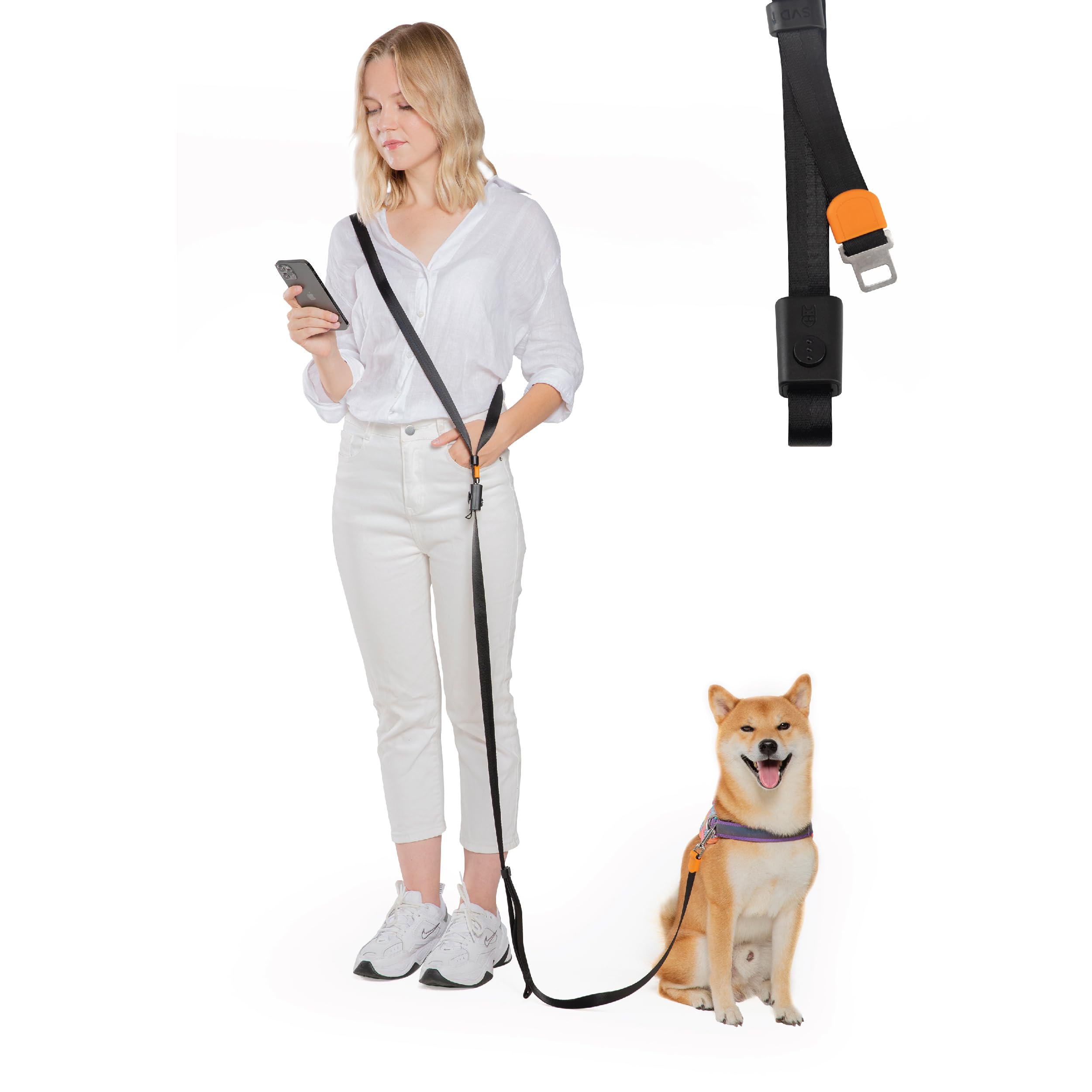 SVD.PET laisse vue frontale emballage montrant polyvalence et construction durable