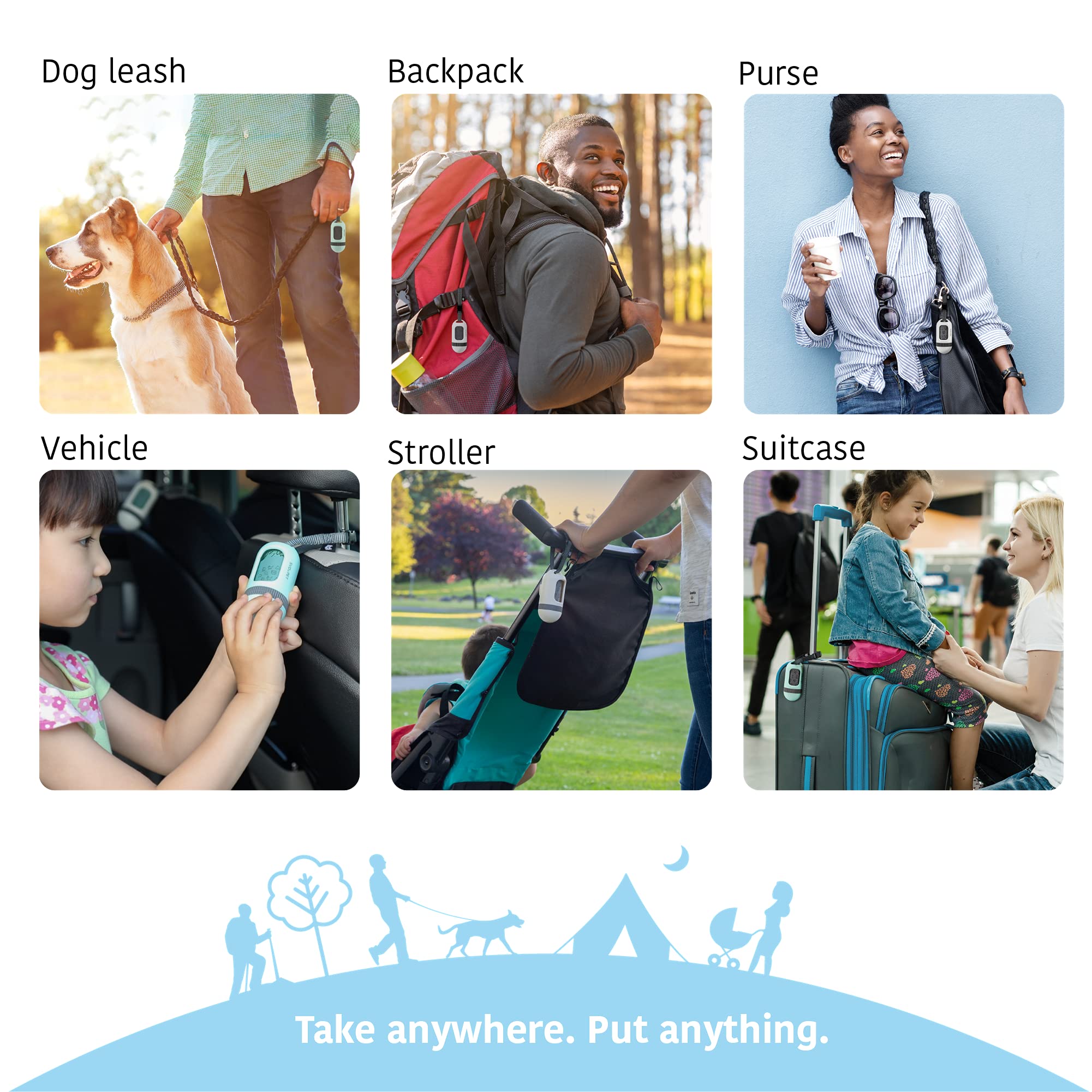 SVD.PET distributeur en promenade sur sac à dos, accessibilité immédiate