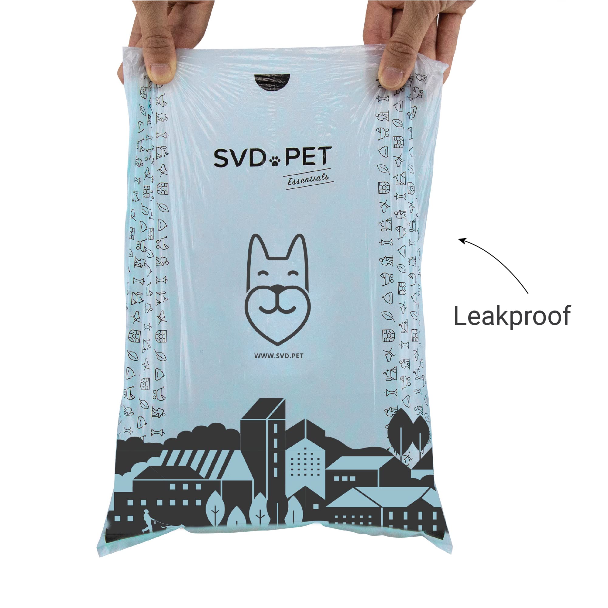 SVD.PET porte-sac accroché à la laisse libérant les mains