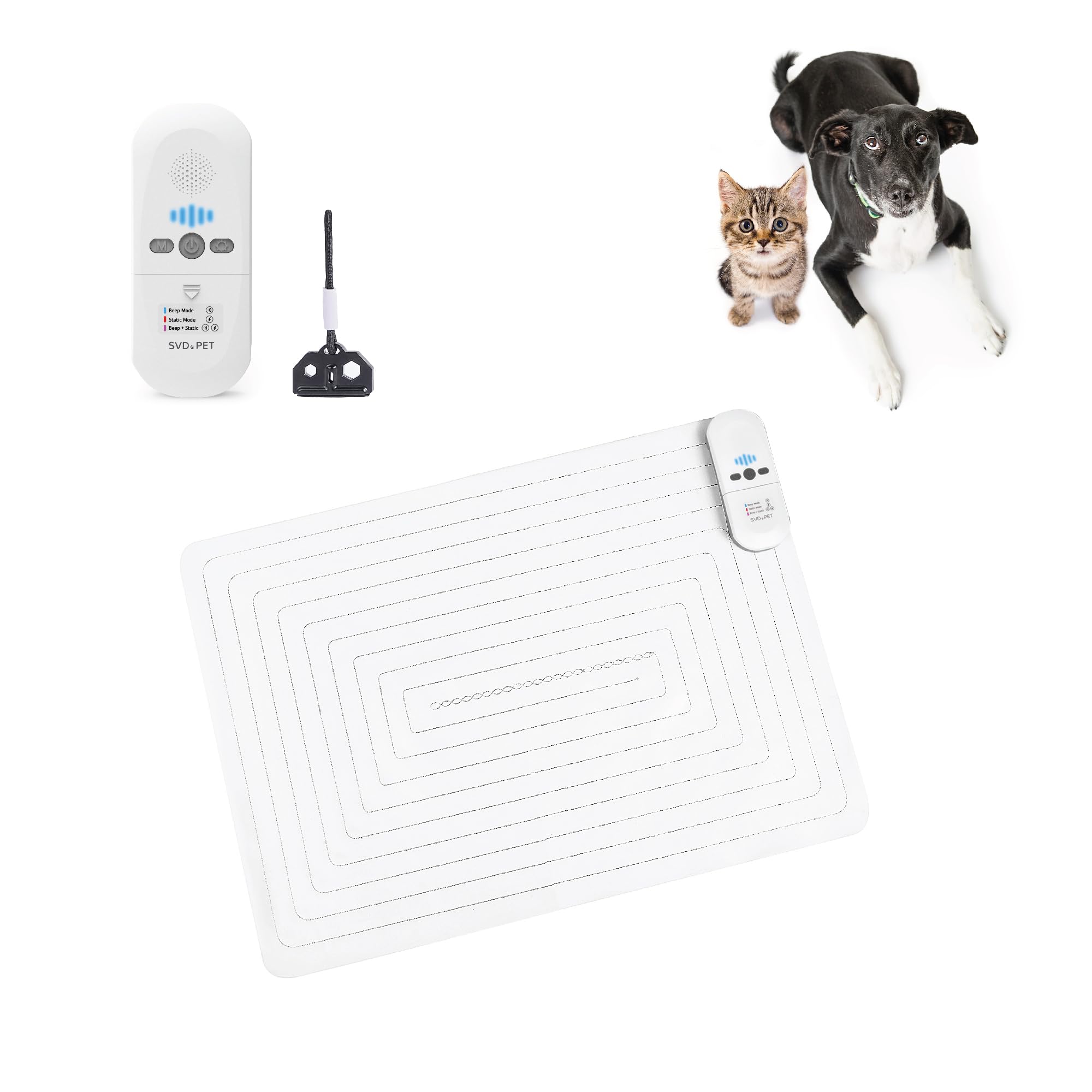 SVD.PET tapis vue face montrant la surface et la forme, bénéfice protection ciblée