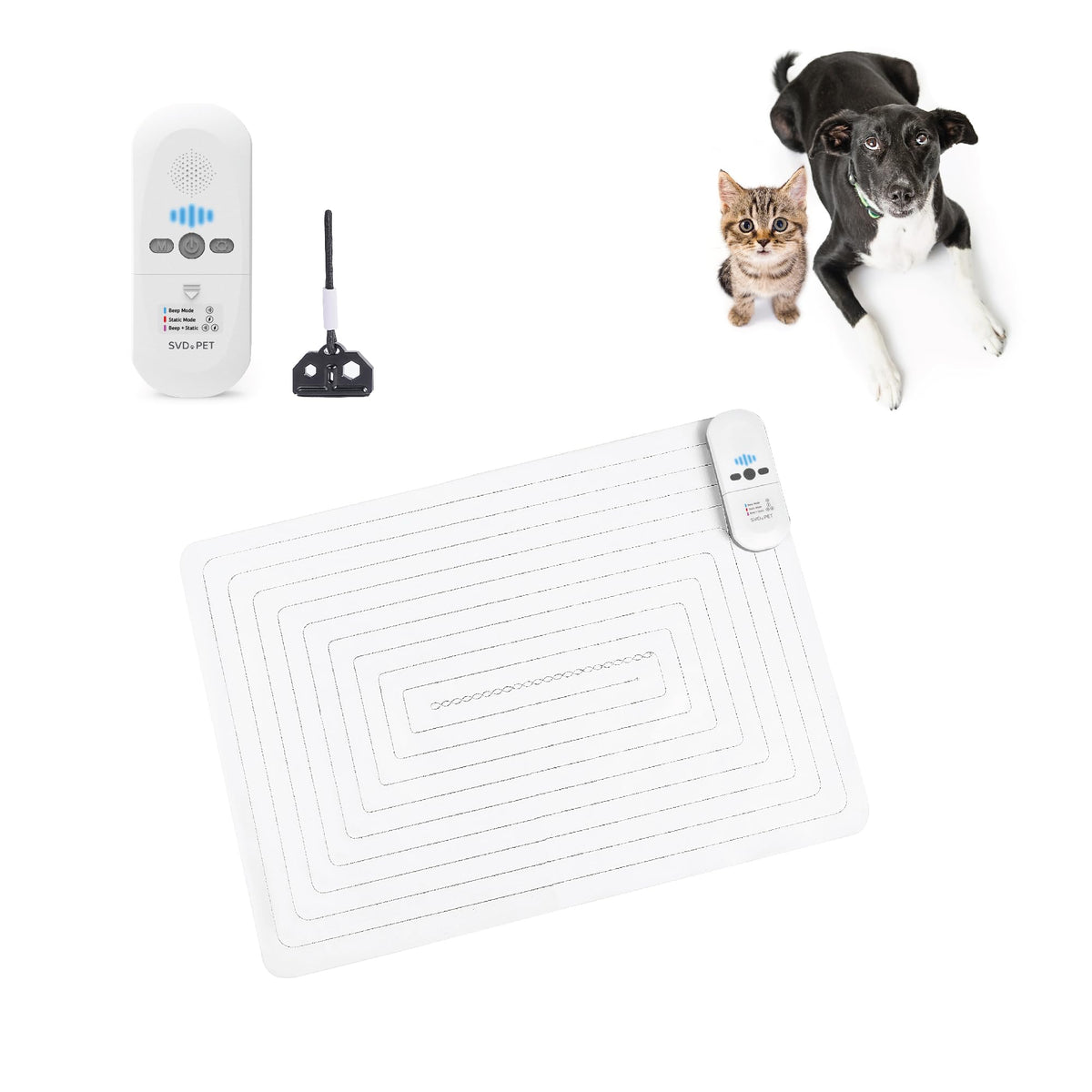 SVD.PET tapis vue face montrant la surface et la forme, bénéfice protection ciblée