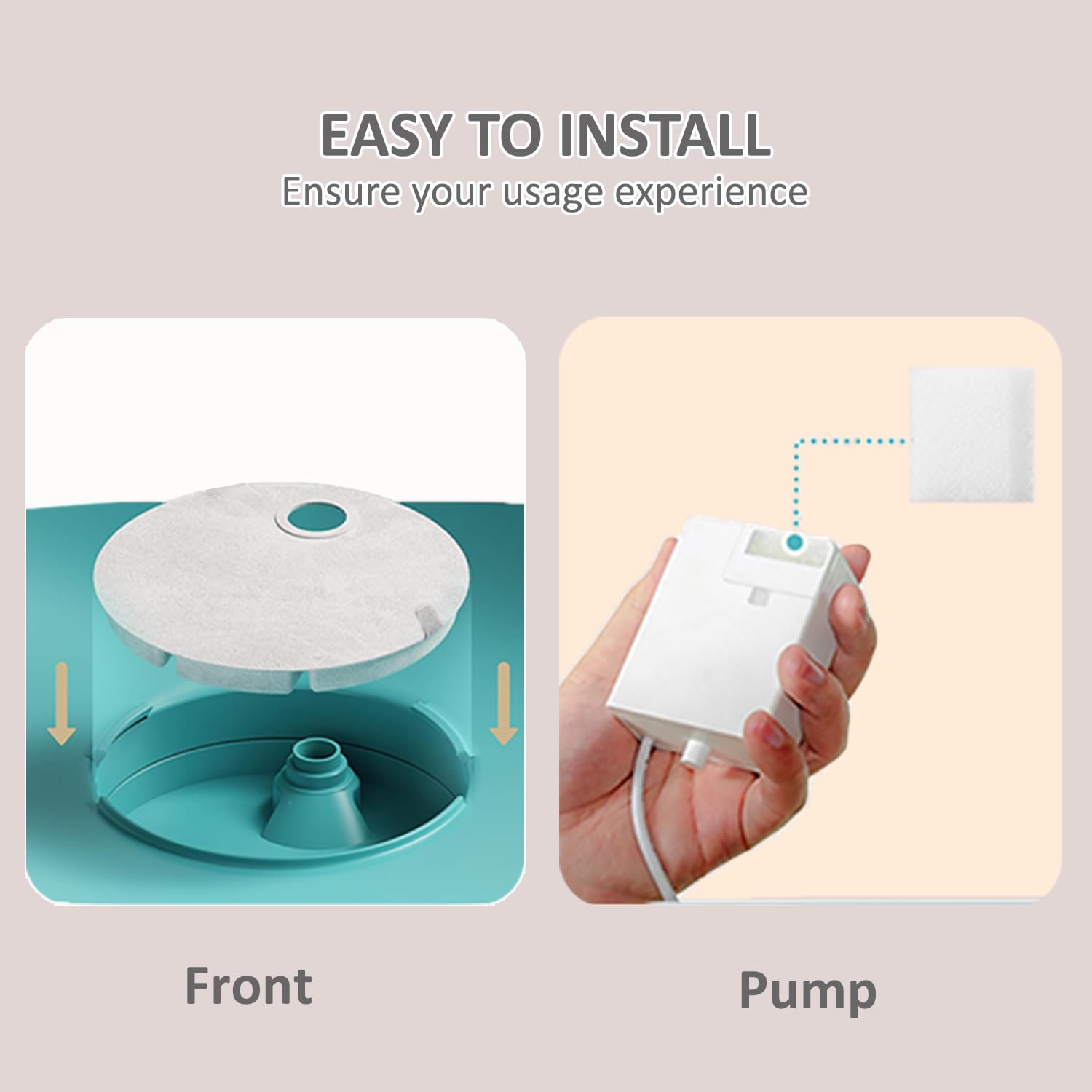 Svrinlio filtre inséré dans fontaine Petlibro Capsule PLWF008 assurant eau plus propre
