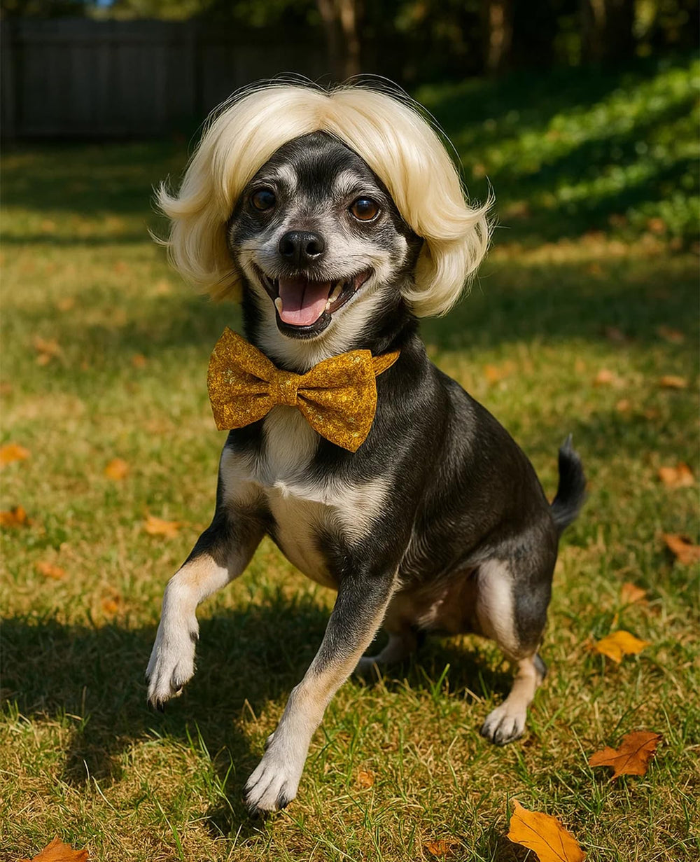 Swooflia perruque portée par chien pour un look drôle et photogénique