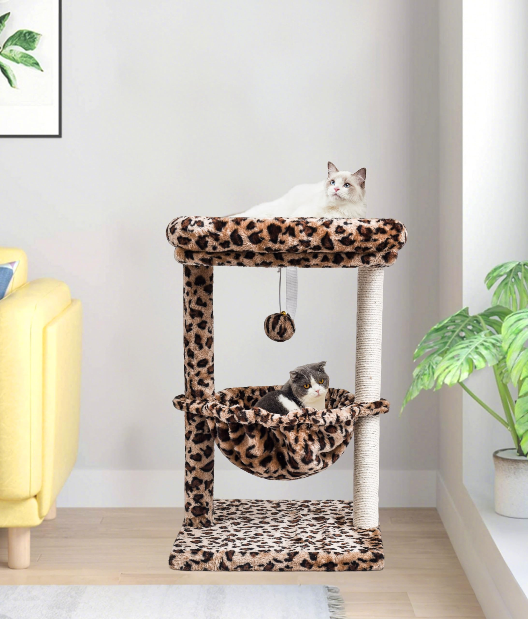 SYANDLVY arbre à chat dans un salon, intégration décorative facile