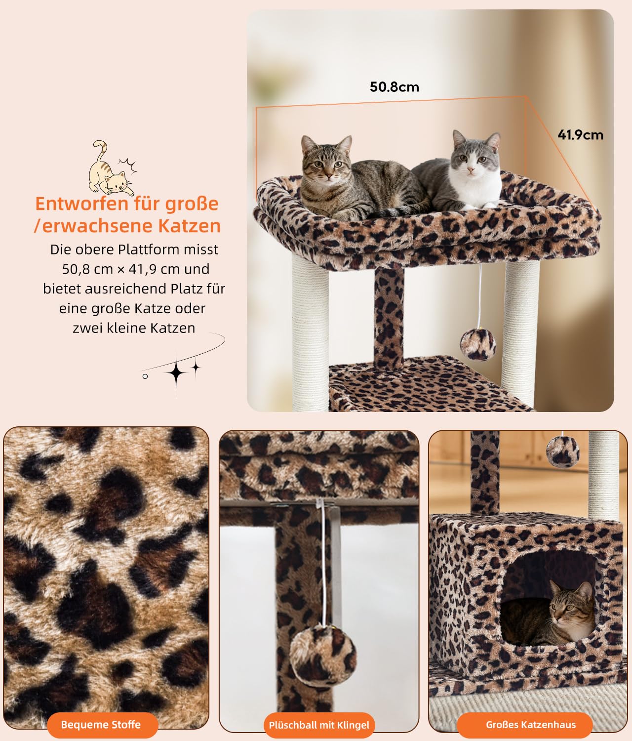 SYANDLVY arbre à chat en situation salon, s'intègre au décor moderne
