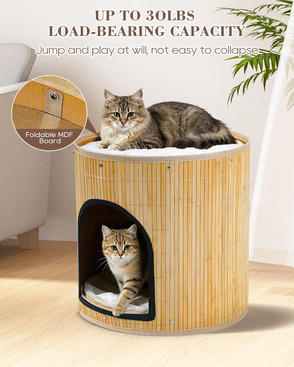 SYANDLVY maison chat coussin réversible pour confort été et hiver