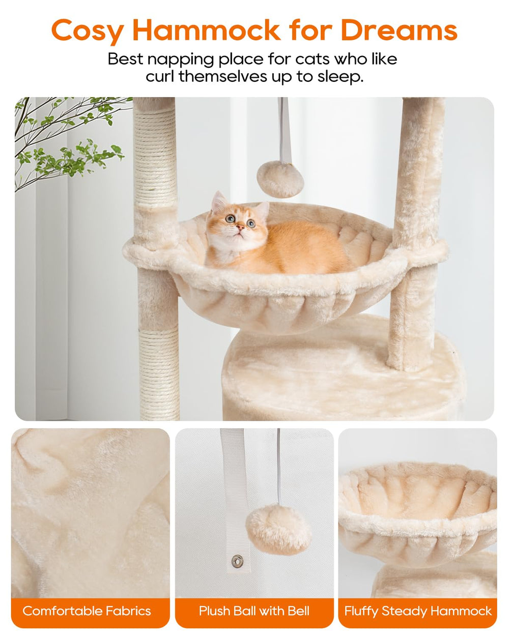SYANDLVY panier rembourré pour sieste chaude et confortable