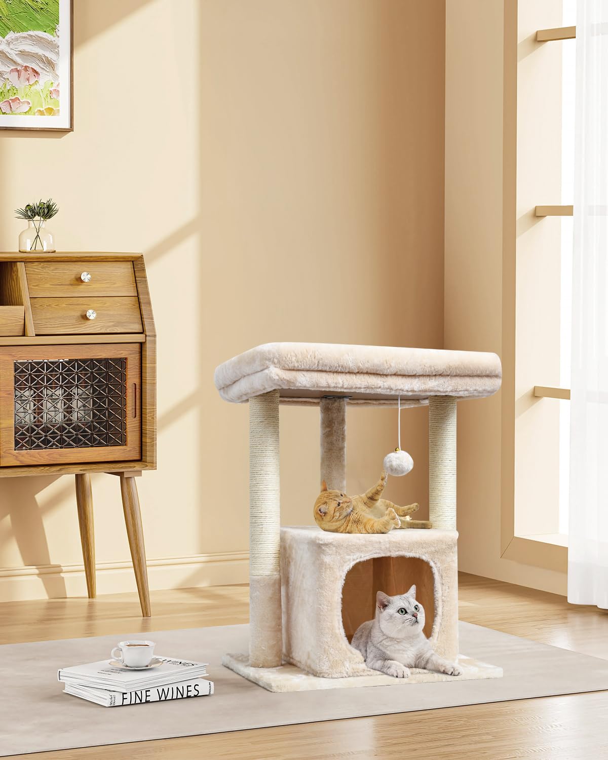 SYANDLVY gros plan perchoir supérieur en peluche offrant confort chaleureux