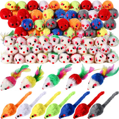 Syhood boîte de 120 souris en peluche, plusieurs couleurs, ideal pour collection