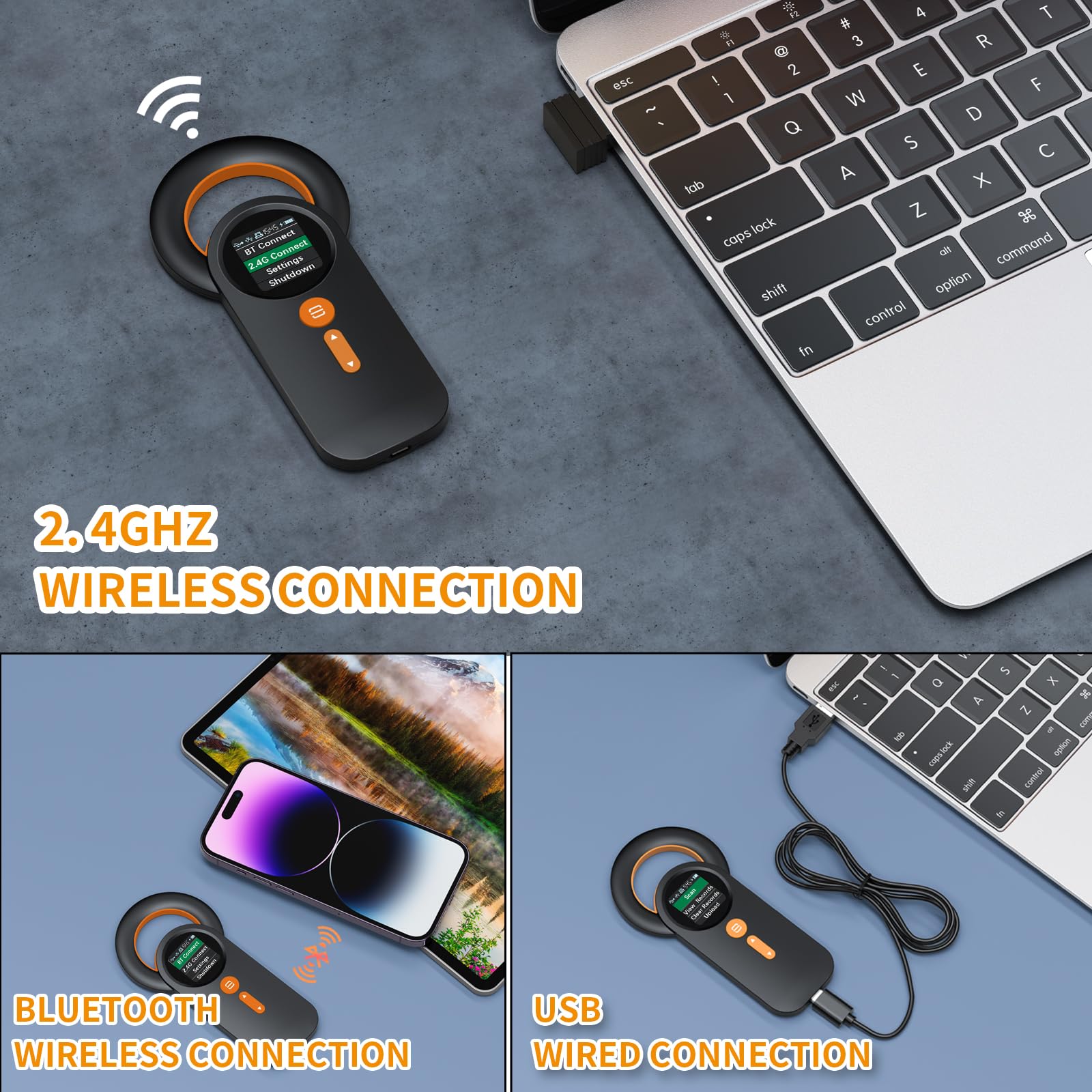 symcode à l'échelle d'une main pour montrer compacité et ergonomie