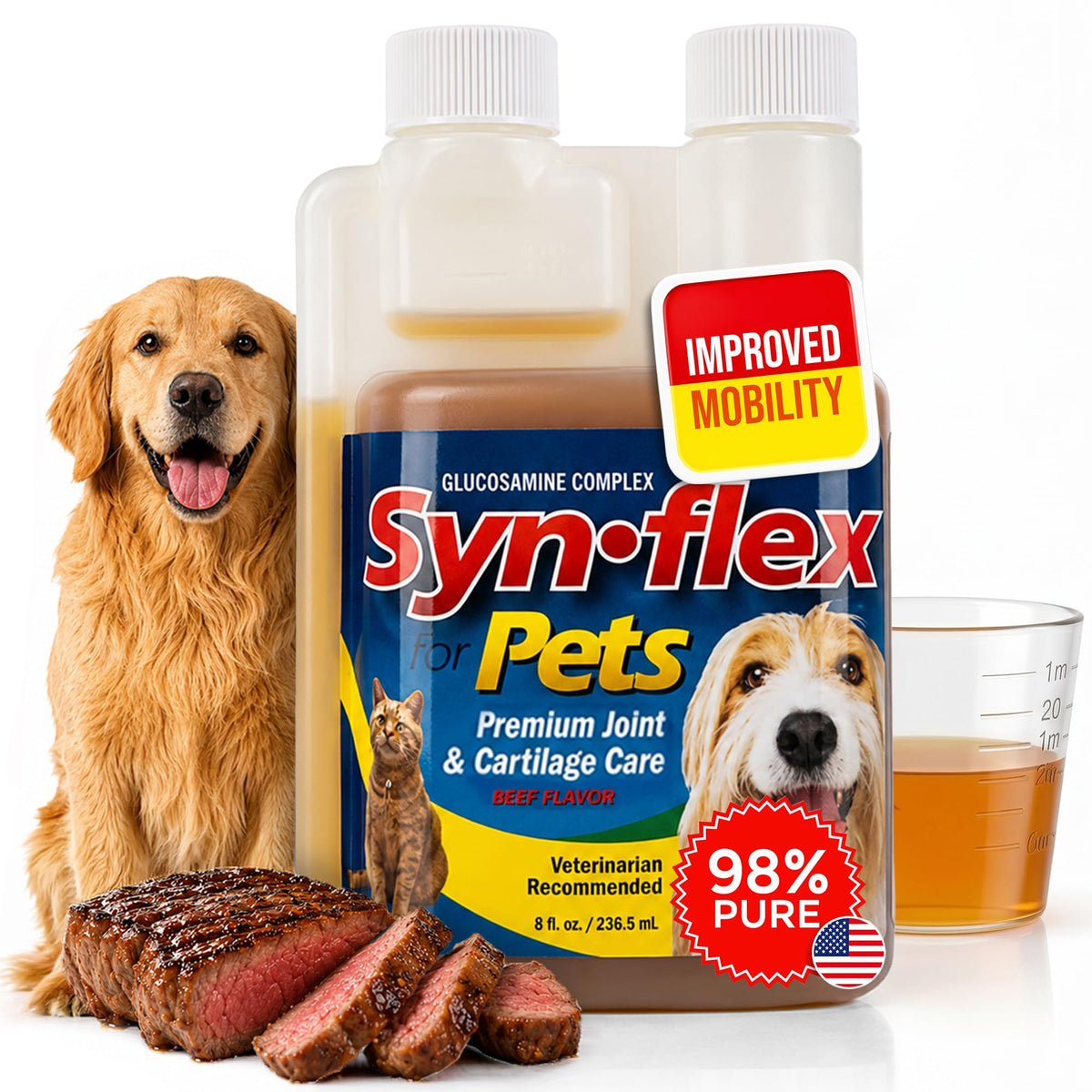 Synflex flacon face montrant l'étiquette claire et bénéfice de dosage facile