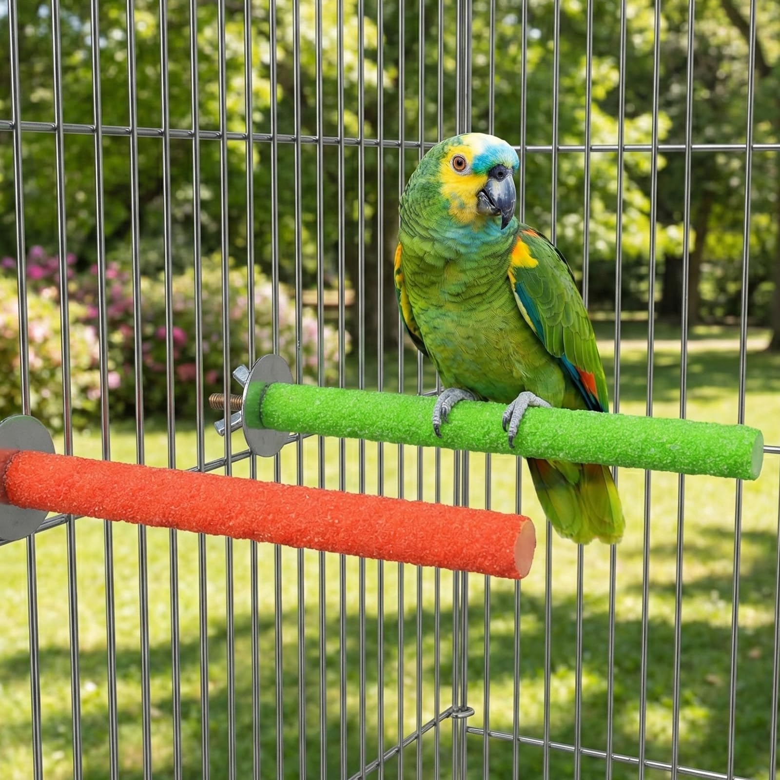 SynHHergyx comparaison des perchoirs long 20 cm et court 10 cm pour différents oiseaux