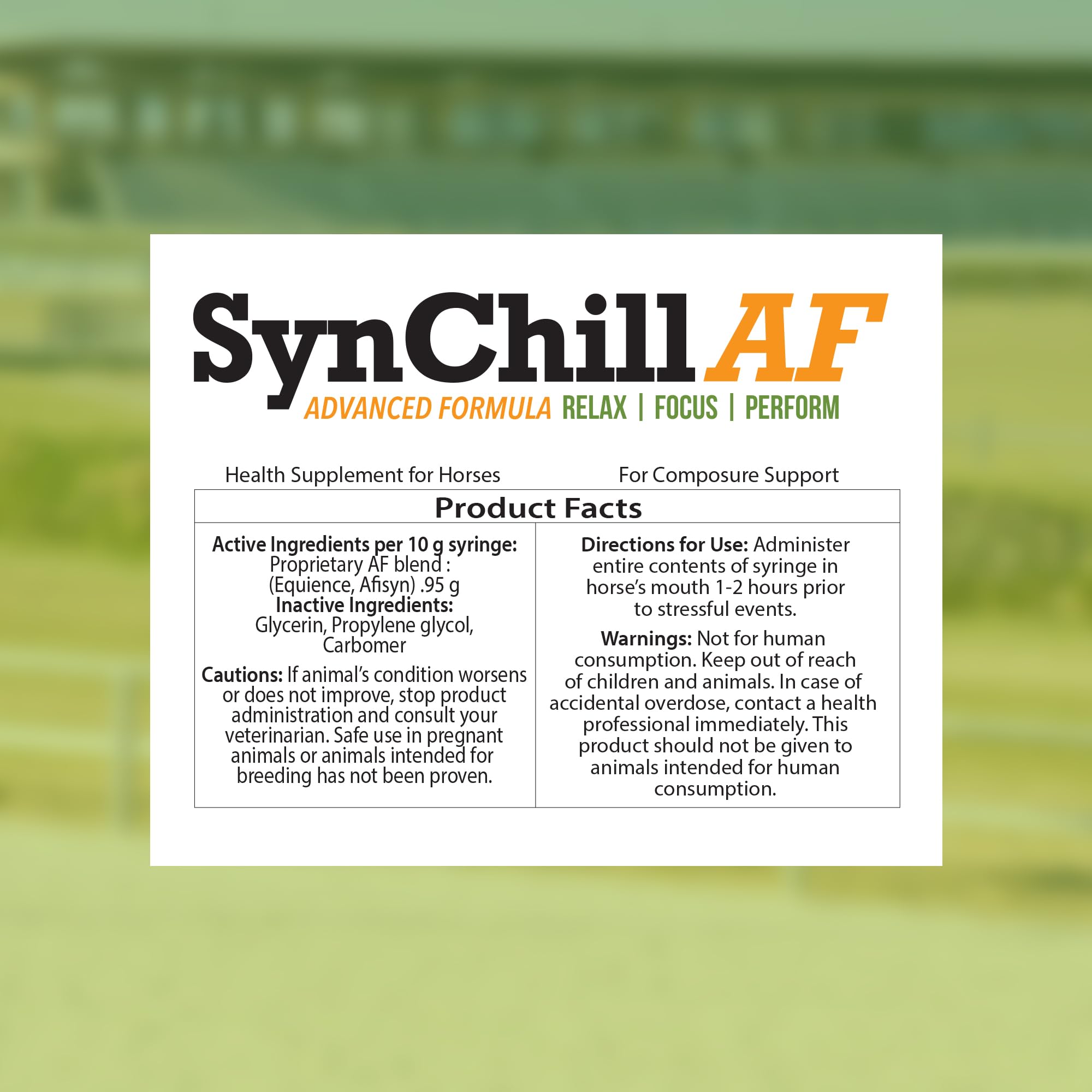 Seringue SynChill AF gros plan montrant embout prêt à l'emploi pour administration facile