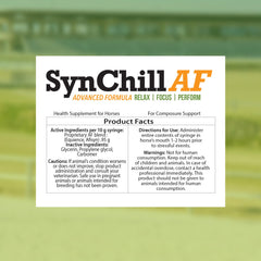 Seringue SynChill AF gros plan montrant embout prêt à l'emploi pour administration facile