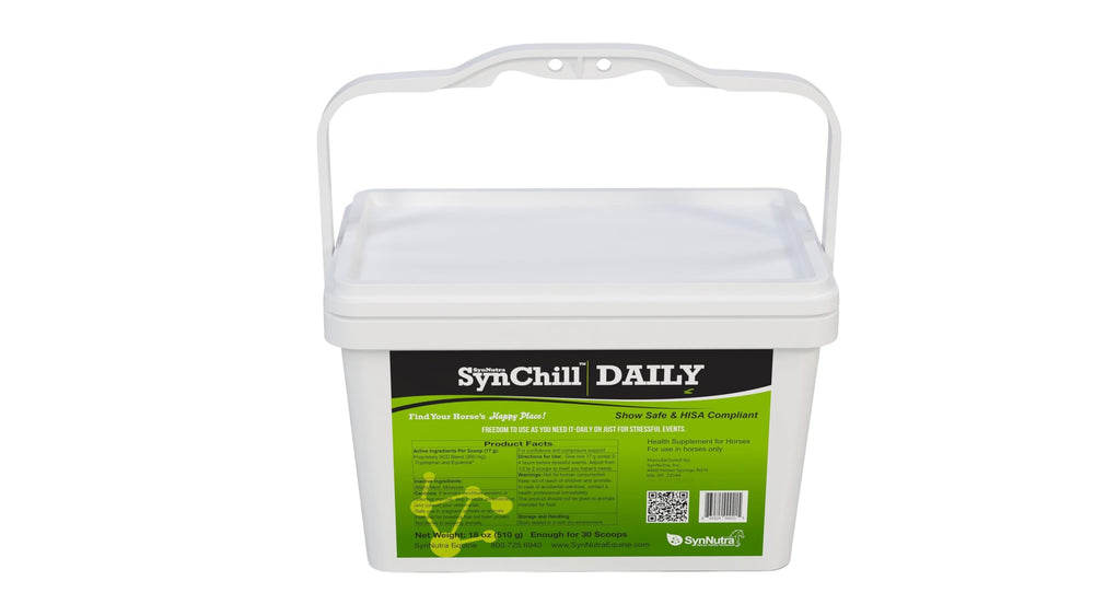 SynNutra SynChill emballage avant montrant boîte pratique et info produit pour gestion comportementale