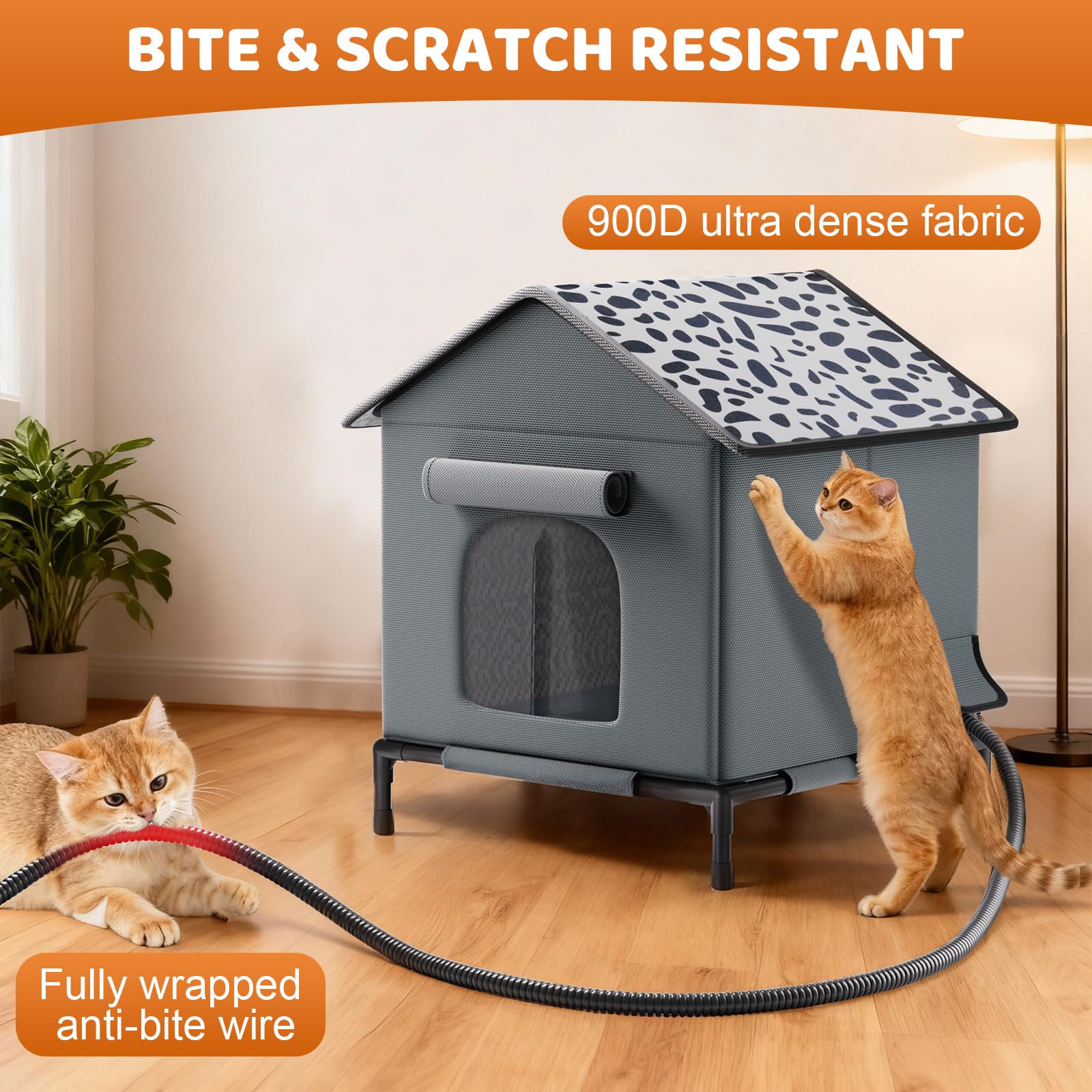 SYREMERS niche en contexte de ferme offrant refuge chaud pour chats extérieurs