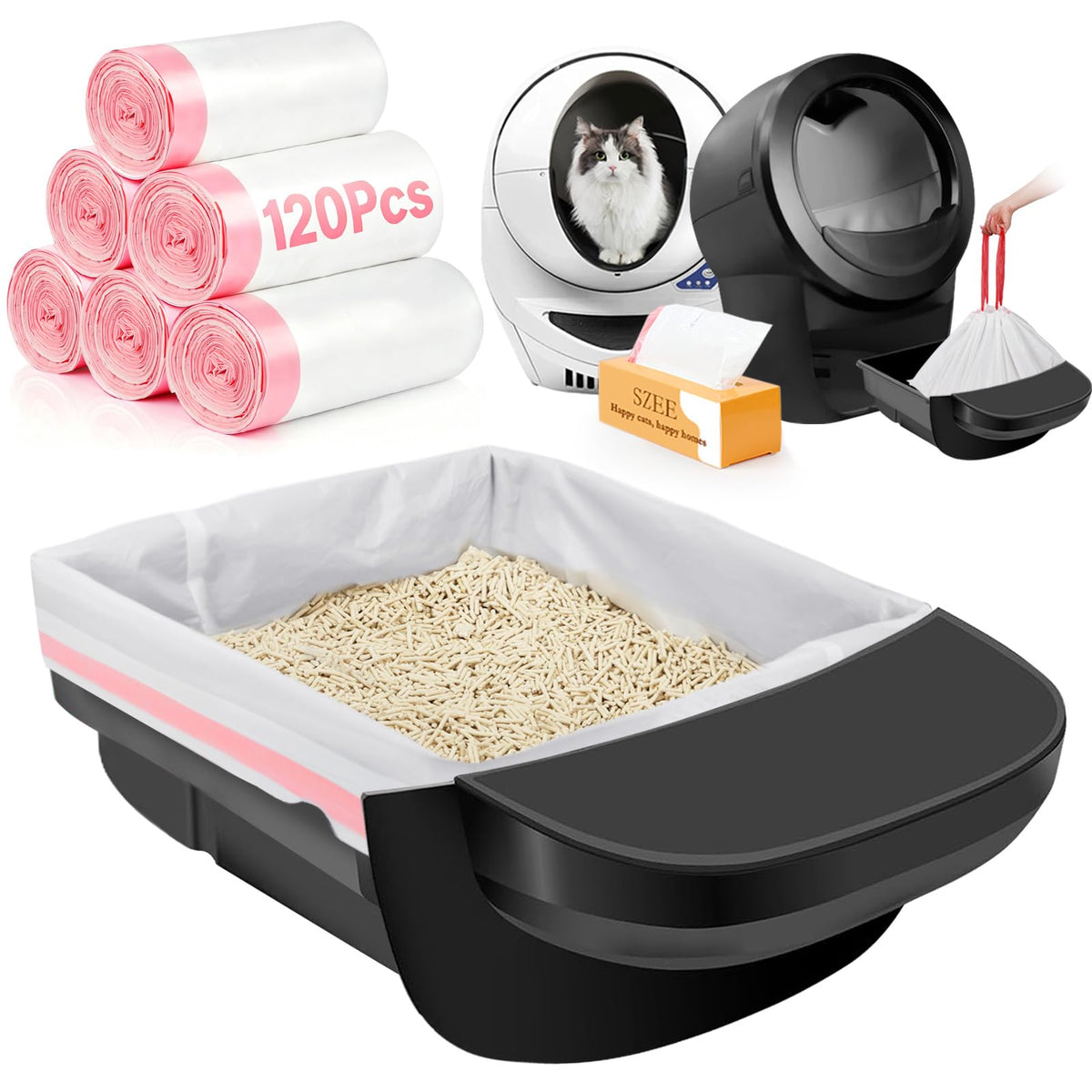SZEE face de la boîte montrant le packaging organisé et protection