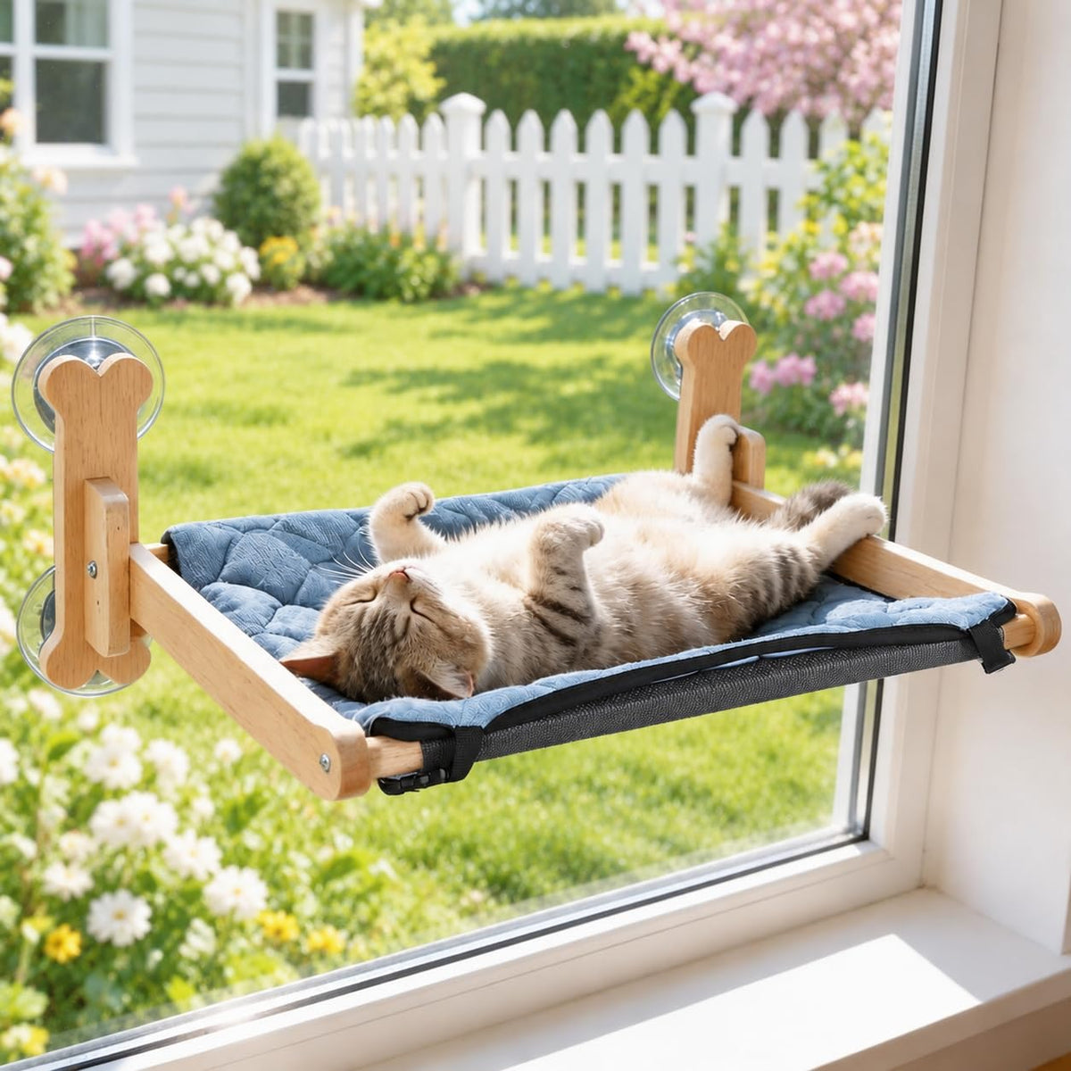 SZEE hamac fenêtre face avant montrant support stable et design