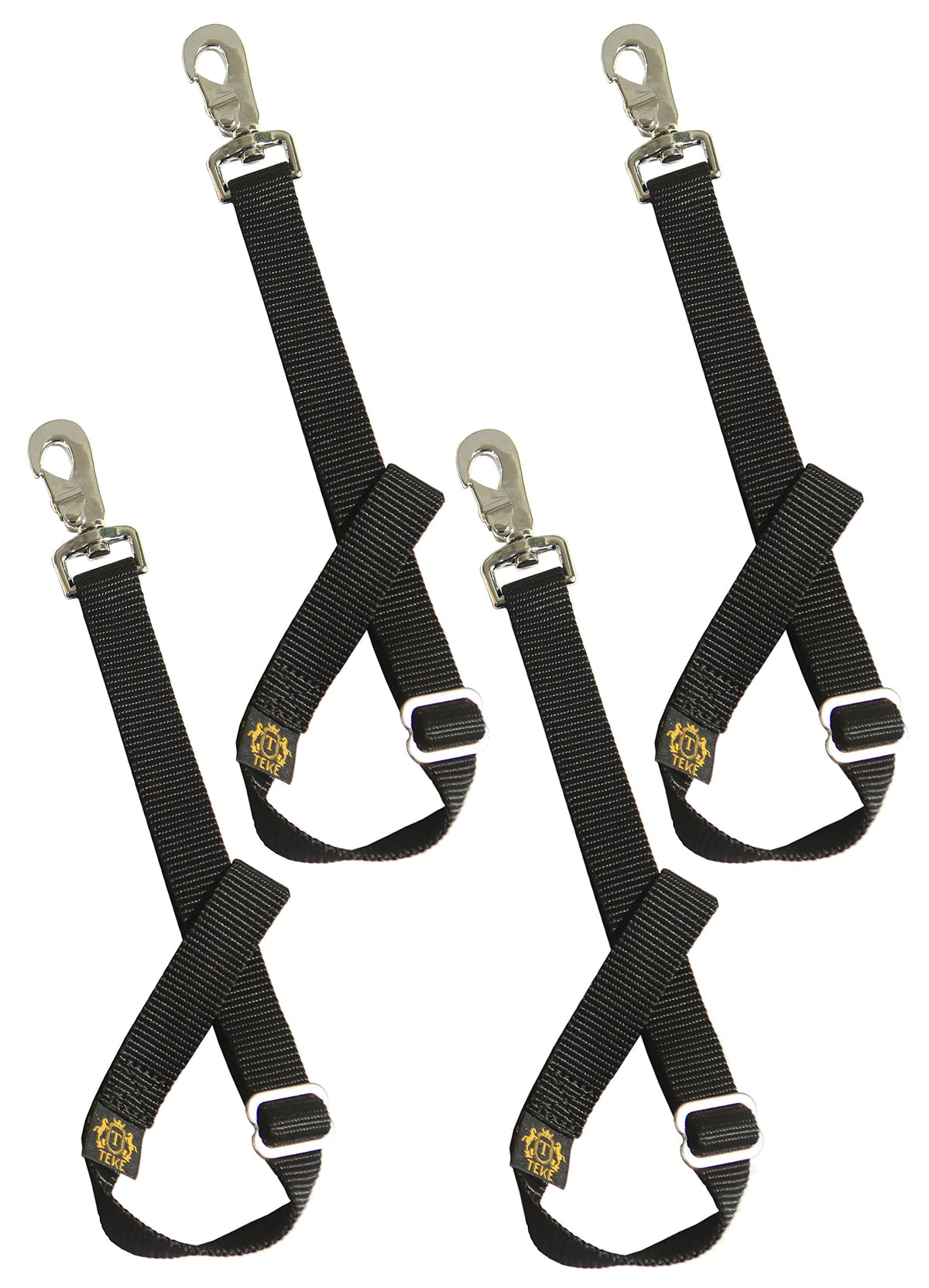 T TEKE vue avant du lot de 4 sangles pratique pour suspendre seaux