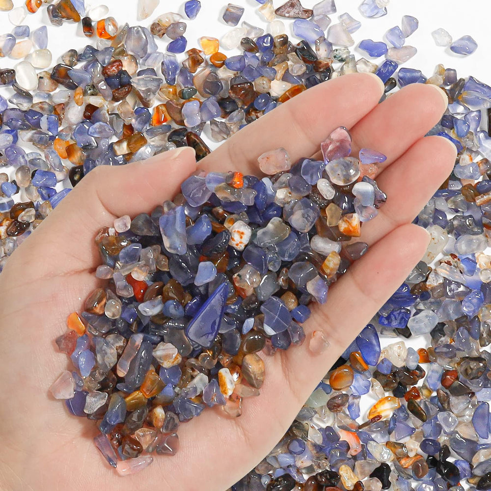 T4U paquet de pierres agate 450 g montrant emballage et couleur