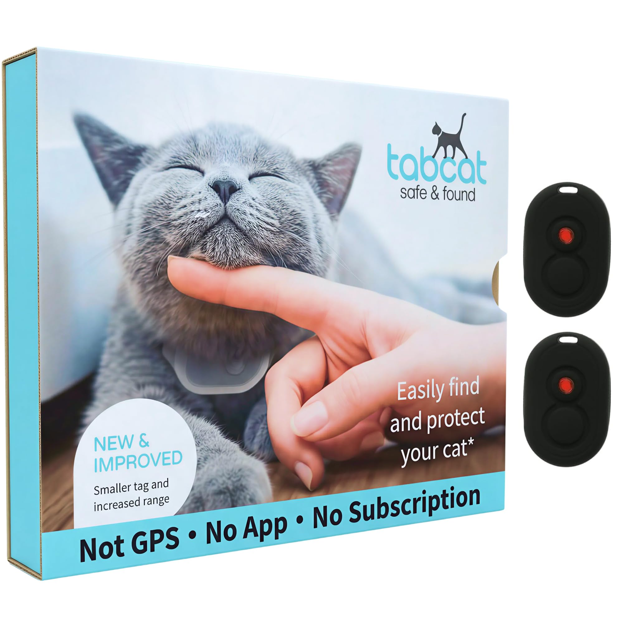 TabCat Homing Tags packaging avant montrant contenu et simplicité d'installation
