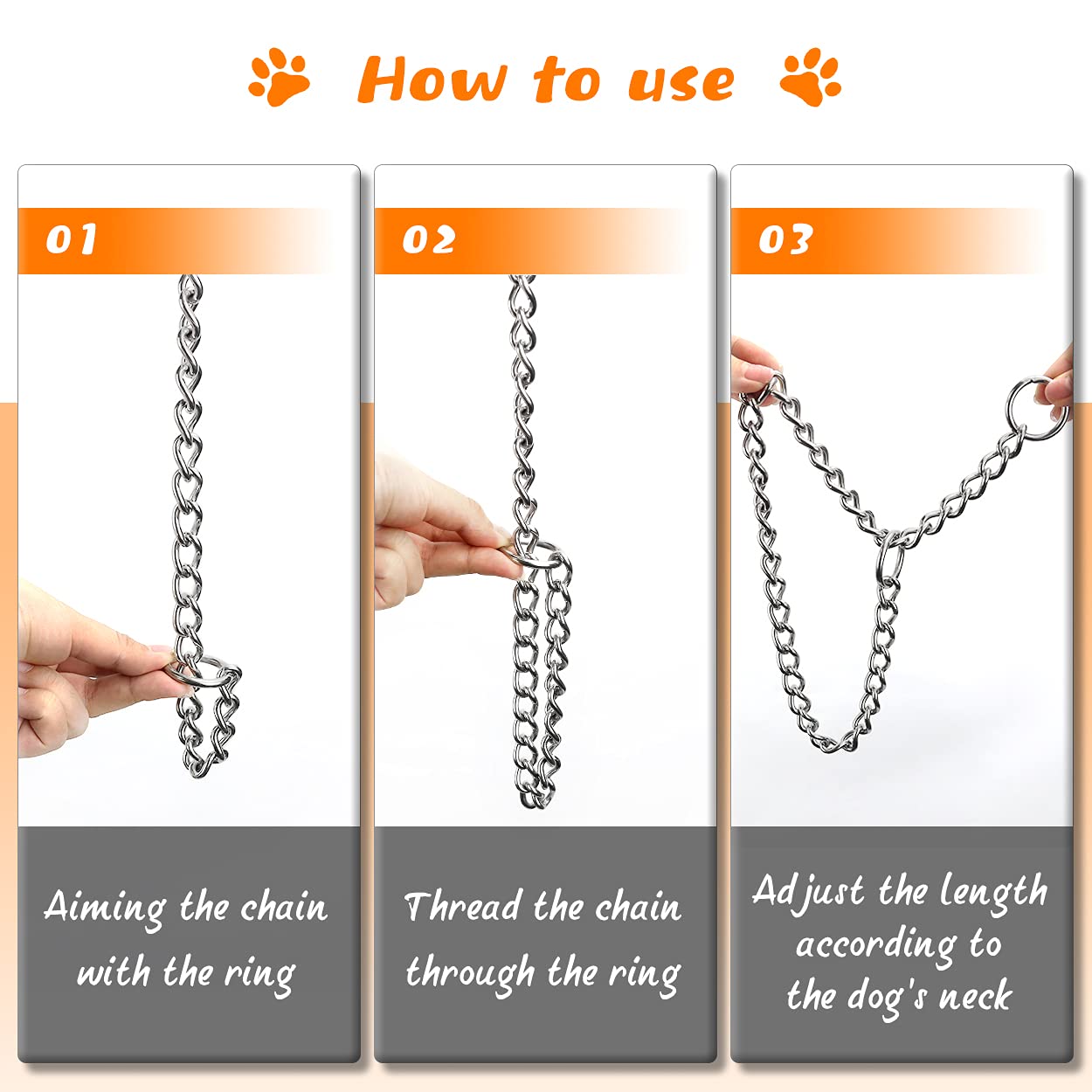 TagME collier comparaison taille montre tour de cou pour ajustement