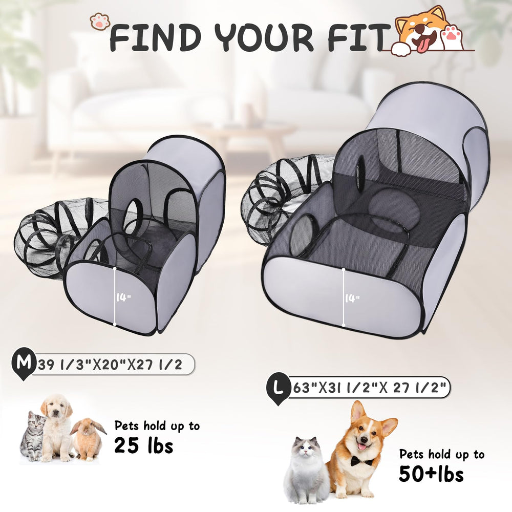 TailTastic chat profitant de la tente en extérieur, protection contre le soleil