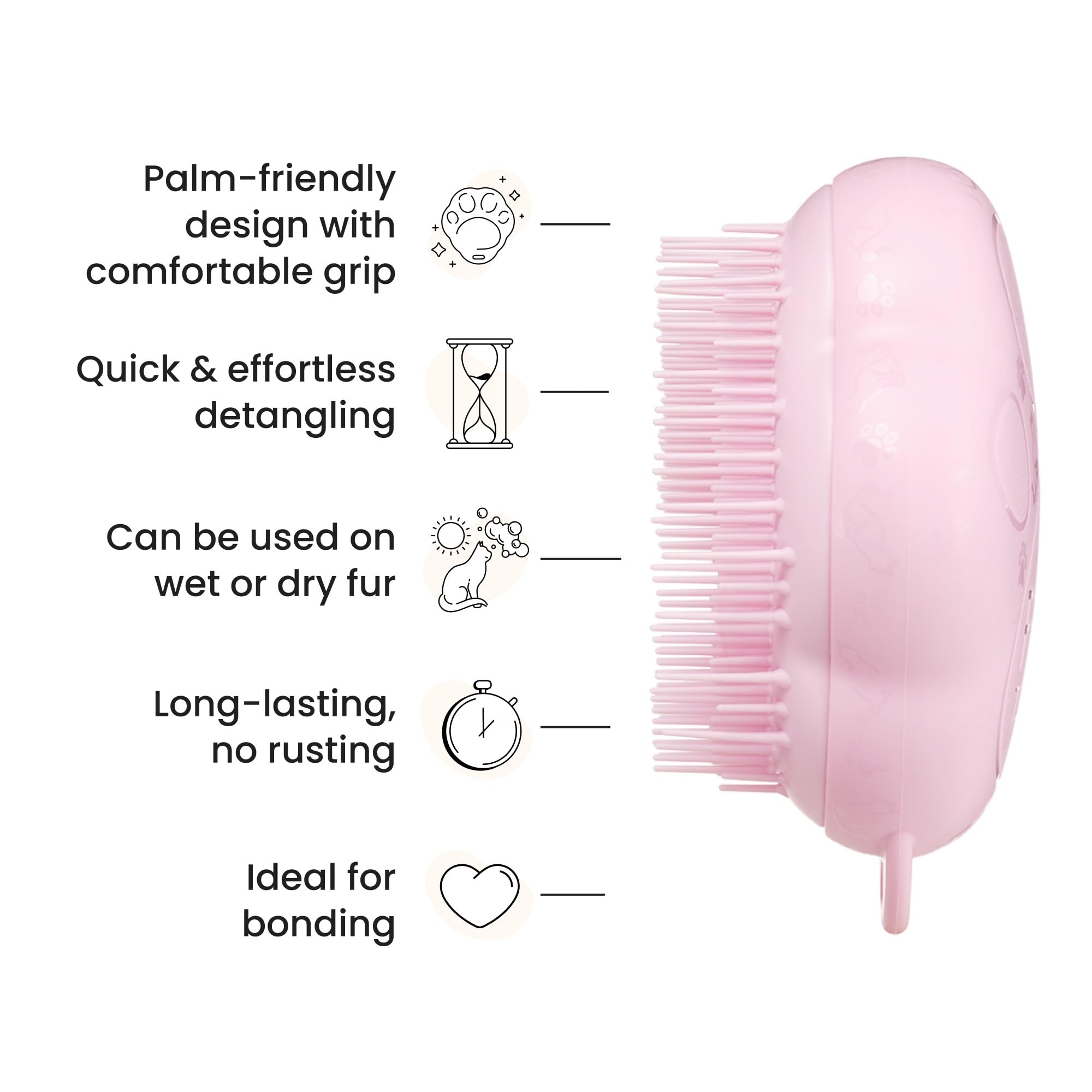TANGLE TEEZER amas de poils retirés sur la brosse, réduit les poils dans la maison