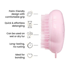 TANGLE TEEZER amas de poils retirés sur la brosse, réduit les poils dans la maison