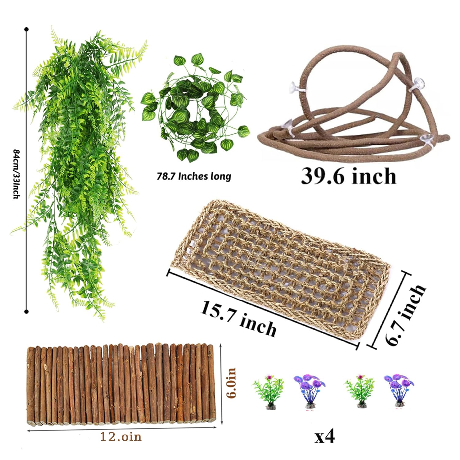 TankMatDecor vue d'ensemble dans terrarium, composition riche et modulable