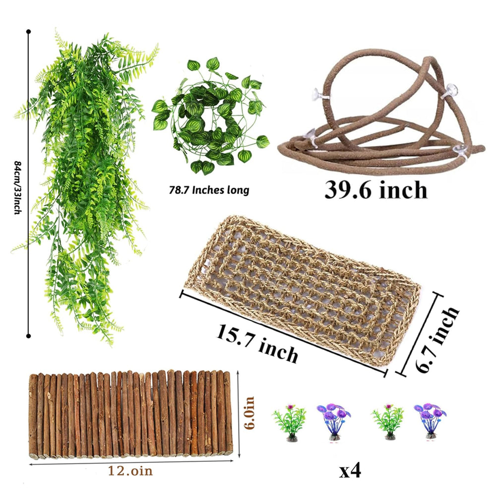 TankMatDecor vue d'ensemble dans terrarium, composition riche et modulable