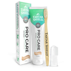 Tartar Shield kit face arrière montrant contenu et avantages pratiques