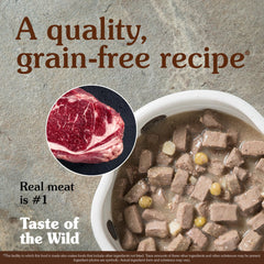 Taste of the Wild bol servi illustrant repas humide appétissant et hydratation