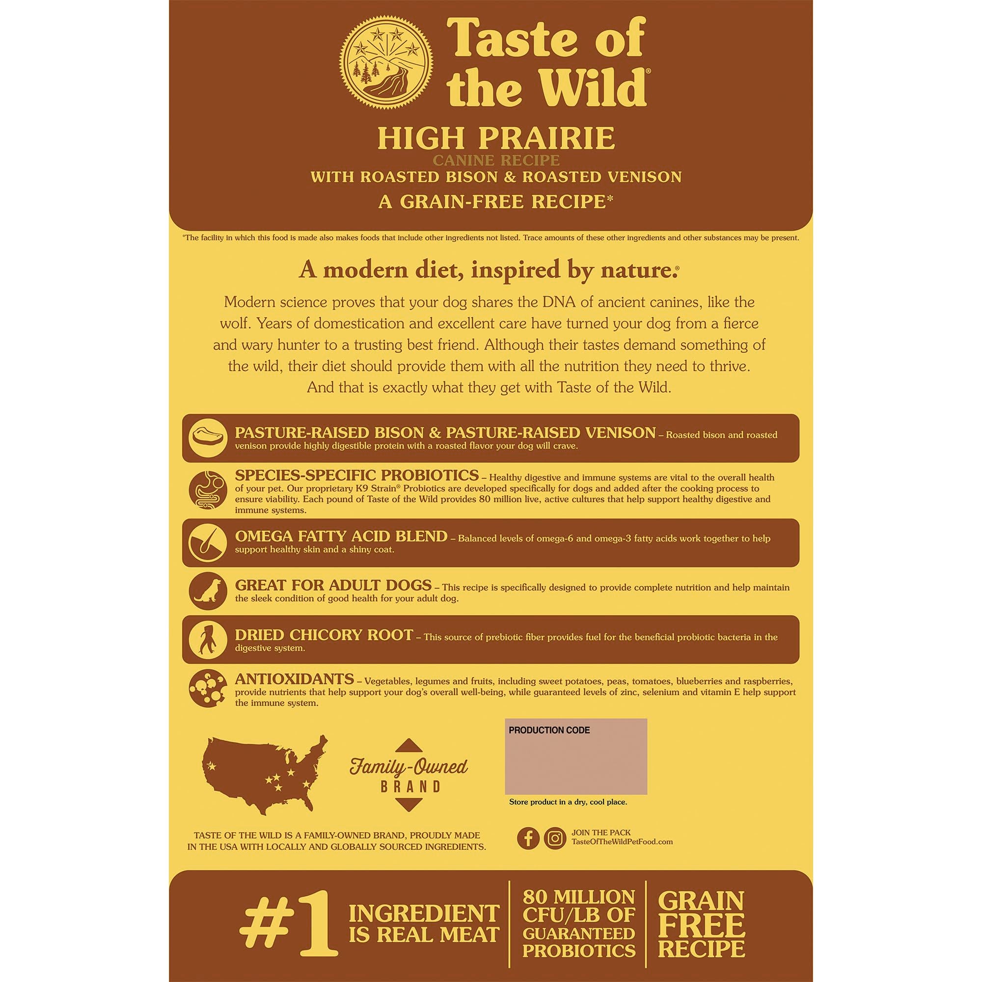 Taste of the Wild gros plan croquettes montrant texture et richesse en protéines