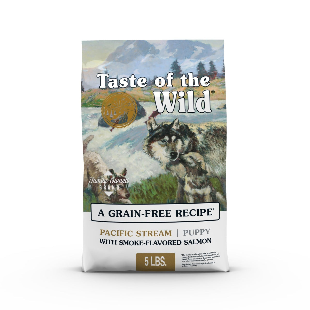 Taste of the Wild emballage avant montrant formulation au saumon bénéfice nutrition