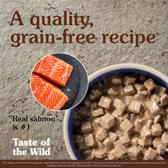 Taste of the Wild gros plan saumon visible pour goût naturel