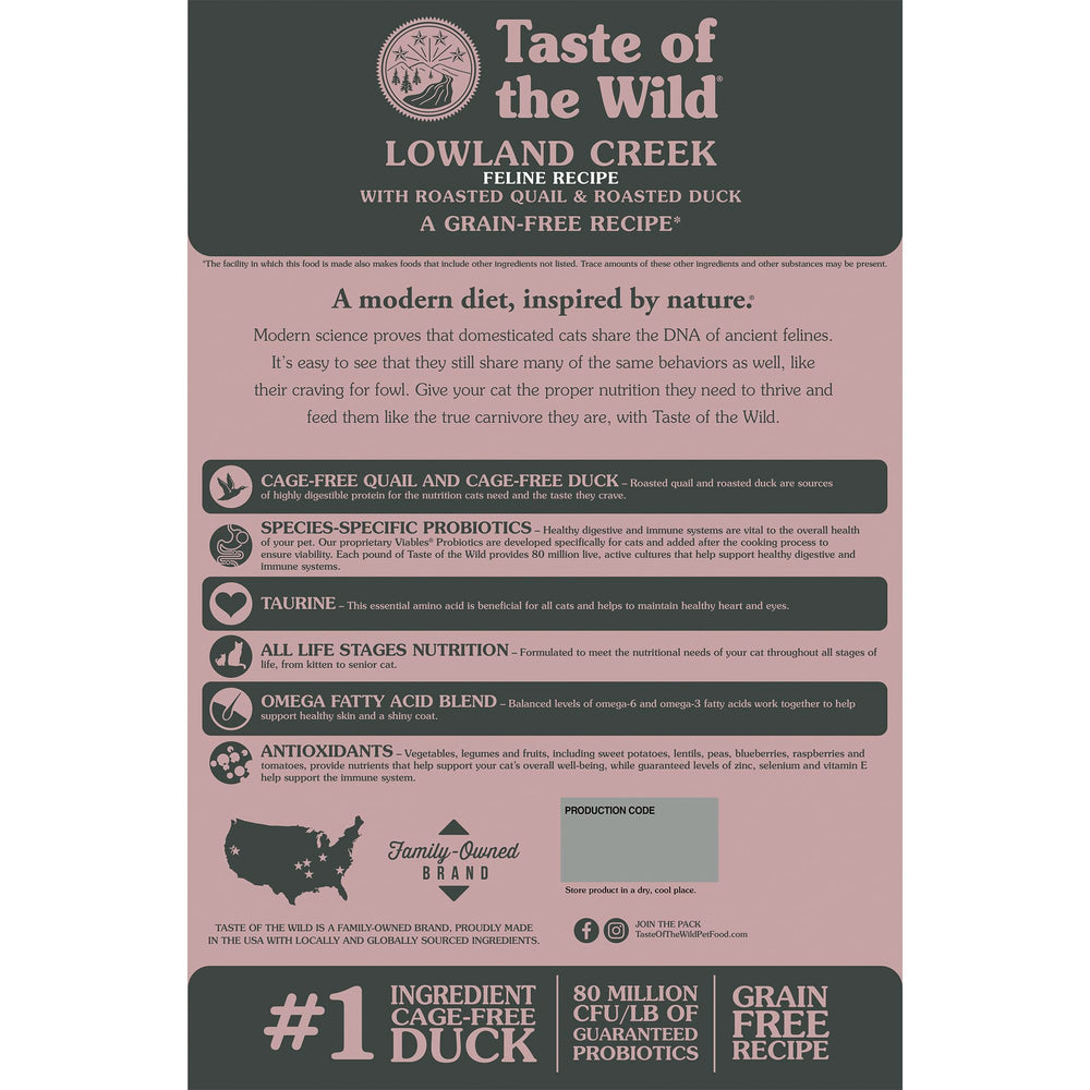 Taste of the Wild gros plan croquettes soulignant texture et digestibilité