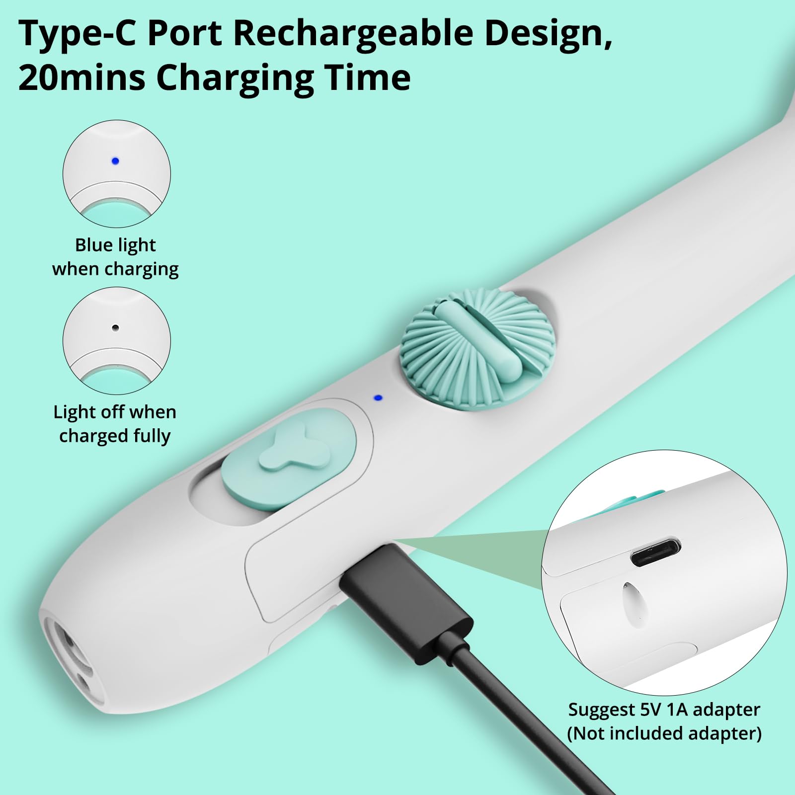 TBTeek accessoires disposés : câble USB et plumes, facilite recharge et remplacements